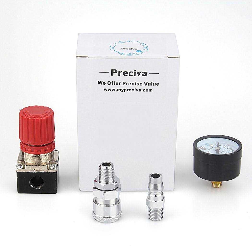 Preciva Air Compressor Pressure Regulator with Dial Gauge 0-175 psi Air Gauge for Air Compressor and Air Tools - Image 5