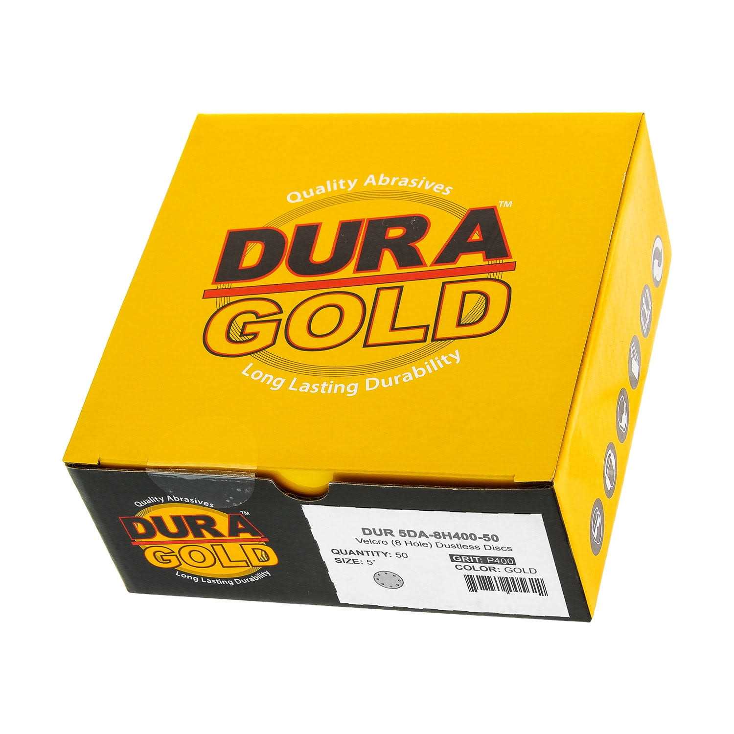 Dura-gold Premium Grit Gold Sanding Discs Hook Loop for DA - Image 3