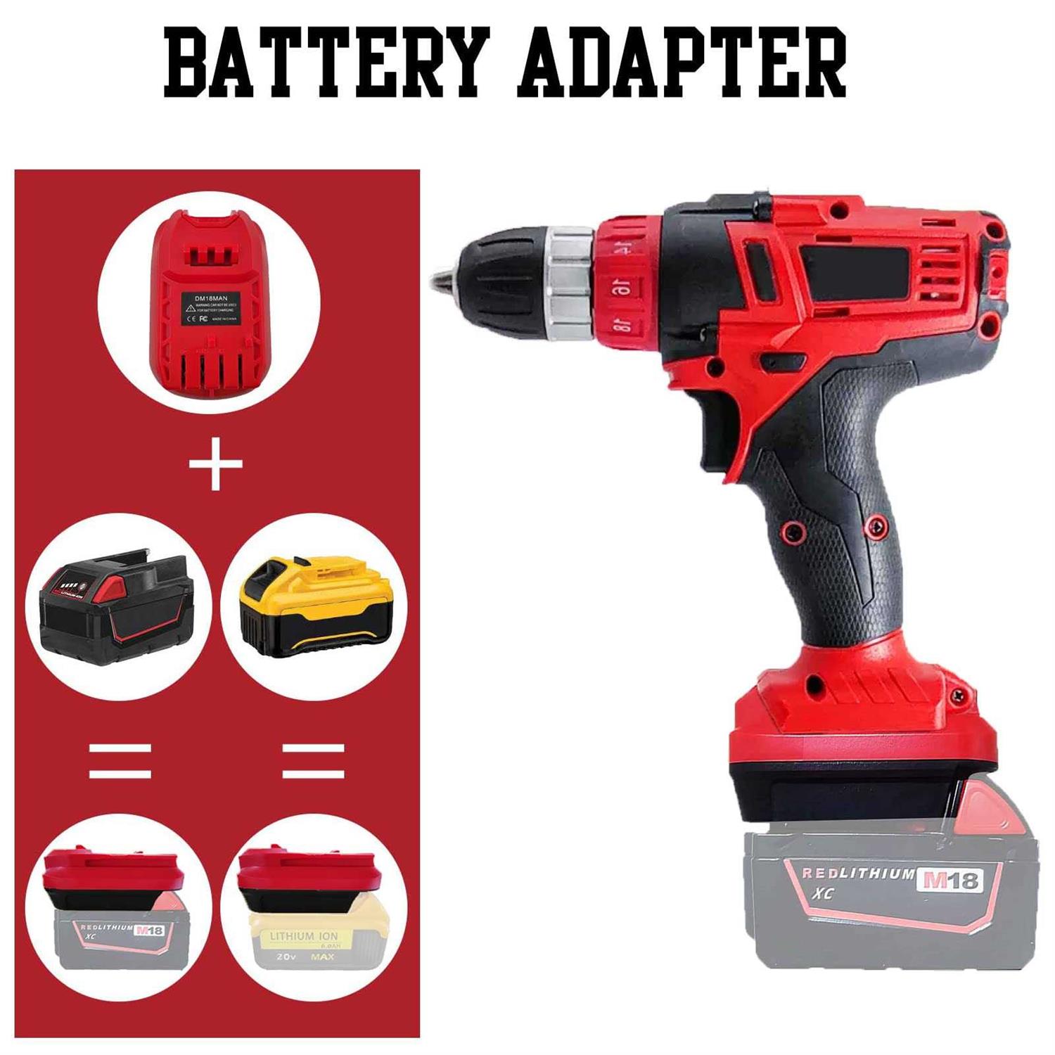 TPDL Adapter for Craftsman V20 Cordless Tools for DeWalt 20V for Milwaukee M18 Lithium Battery Convert to for Craftsman New 20V Power Tool - Image 3