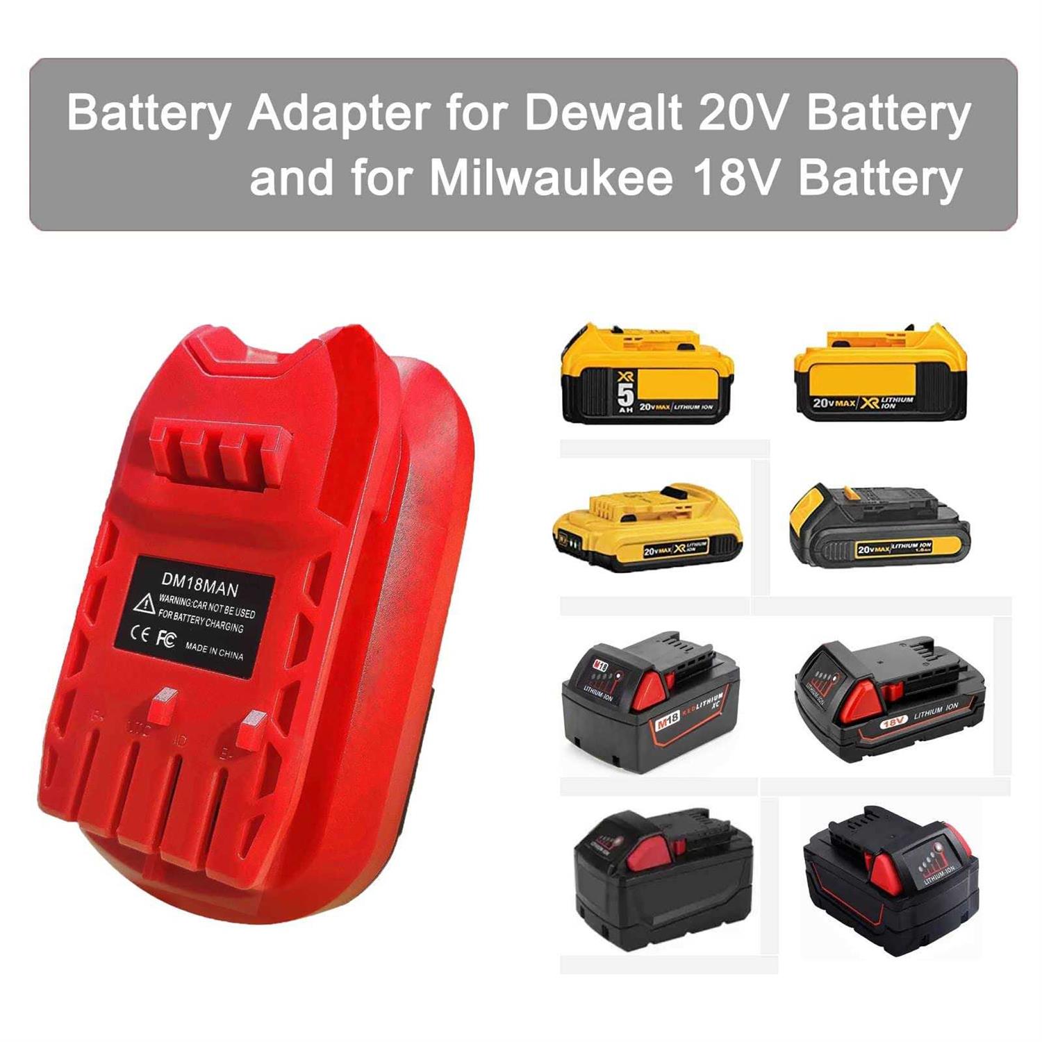 TPDL Adapter for Craftsman V20 Cordless Tools for DeWalt 20V for Milwaukee M18 Lithium Battery Convert to for Craftsman New 20V Power Tool - Image 4