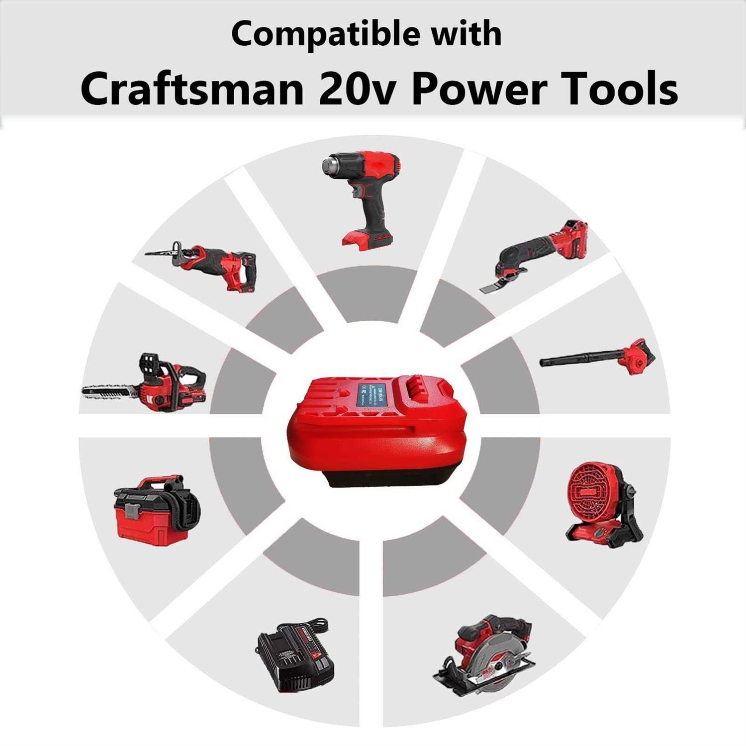TPDL Adapter for Craftsman V20 Cordless Tools for DeWalt 20V for Milwaukee M18 Lithium Battery Convert to for Craftsman New 20V Power Tool - Image 5