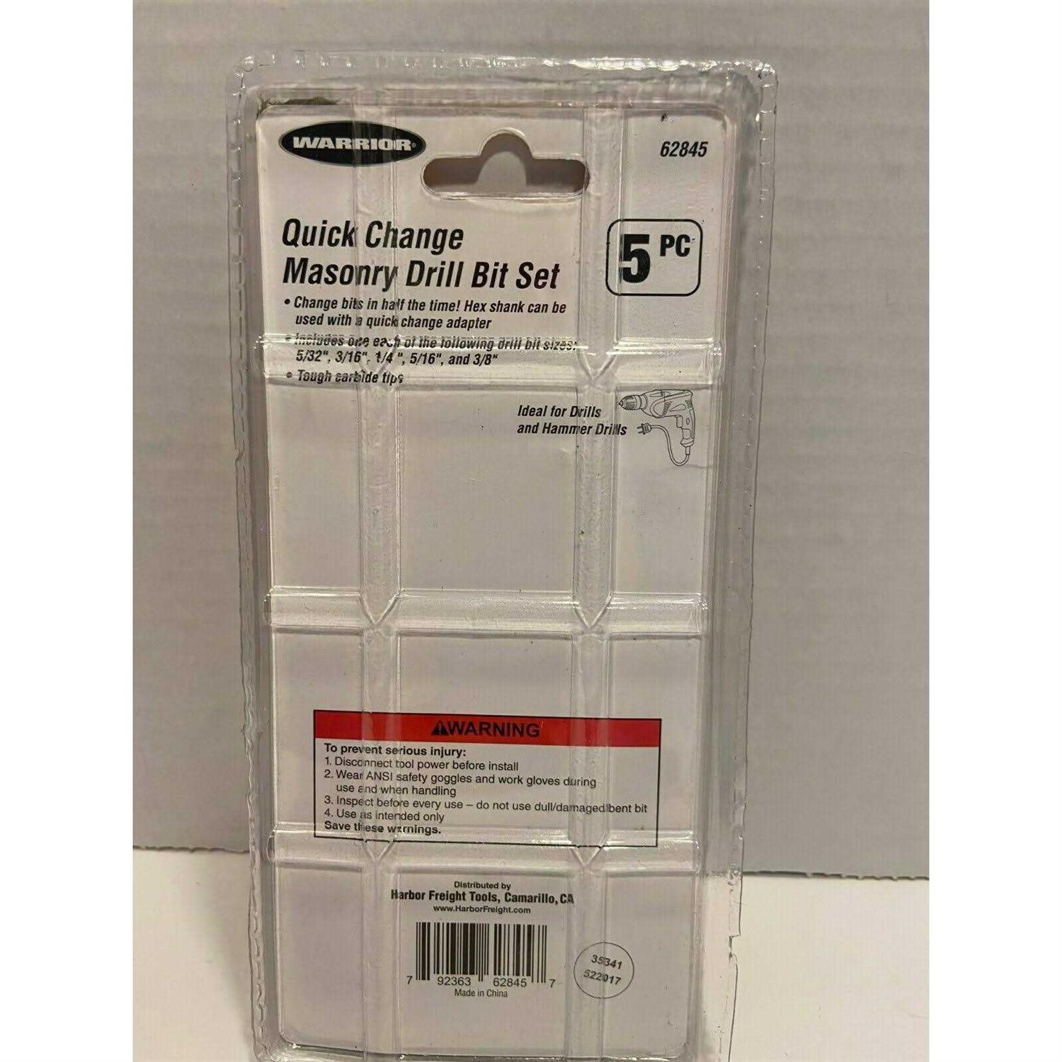 Warrior Quick-Change Masonry Drill Bit Set - Image 5