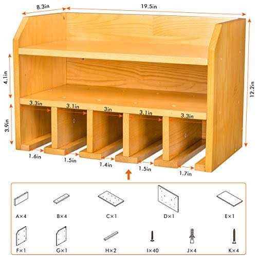 XCSOURCE Drill Charging Station Drill Storage Wall Mounted Power Tool Storage - Image 3