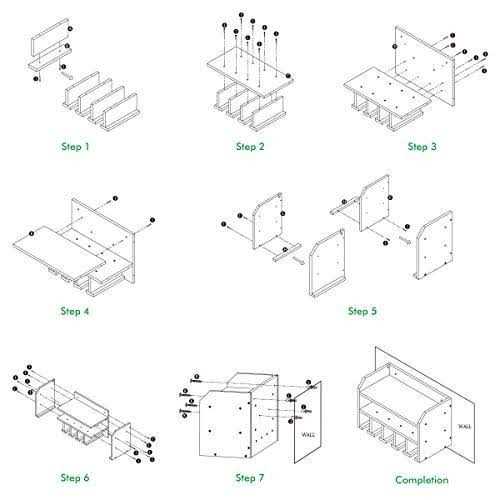 XCSOURCE Drill Charging Station Drill Storage Wall Mounted Power Tool Storage - Image 4