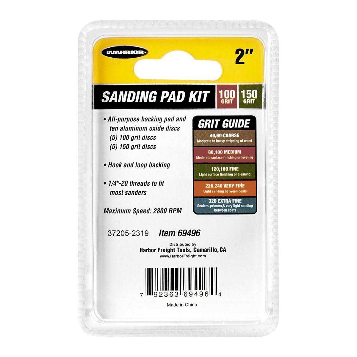 Warrior 2 in. Sanding Pad Kit 11 PC - Image 3
