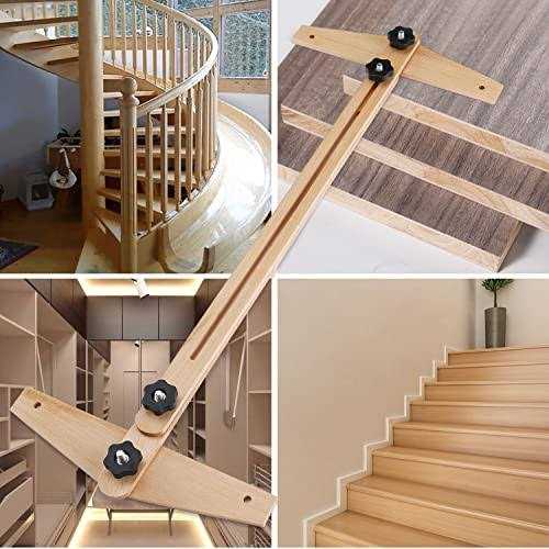Wooden Stair Tread Template Tool, Stair Tread Jig, Stair Tread Gauge and Shelf Layout Tool - Image 3