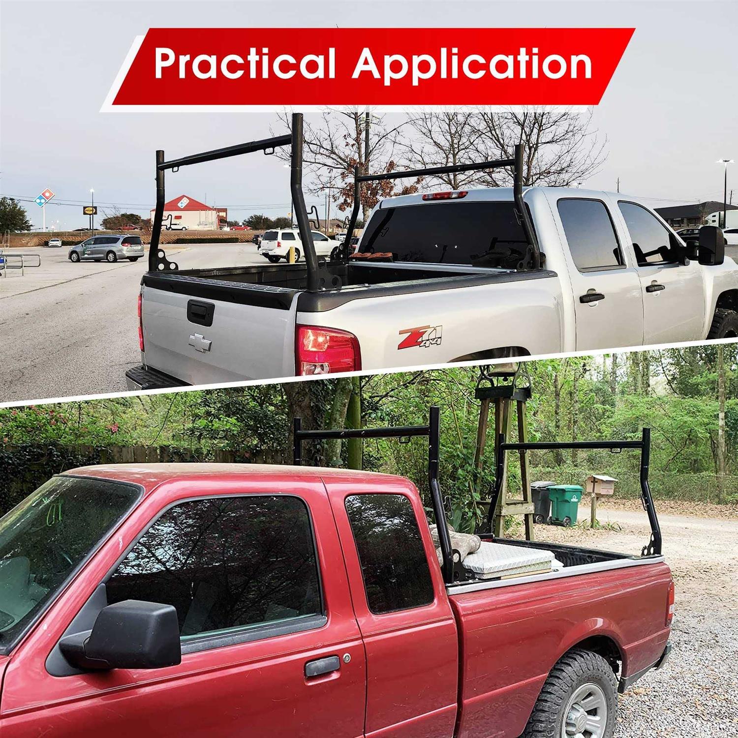 Truck Ladder Racks 800ibs Capacity Extendable Pick-up Truck Bed Ladder - Image 3