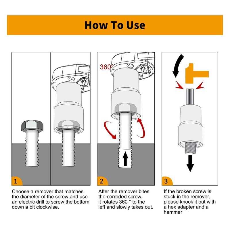 Daoseolo Lug Nut Remover 6 Pieces Twist Socket Set Extractor Tool Metric Bolt and Lug Nut Extractor Socket Tools - Image 3
