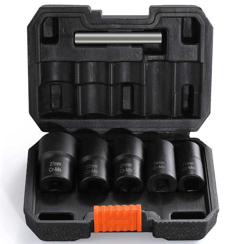 Daoseolo Lug Nut Remover 6 Pieces Twist Socket Set Extractor Tool Metric Bolt and Lug Nut Extractor Socket Tools - Image 4