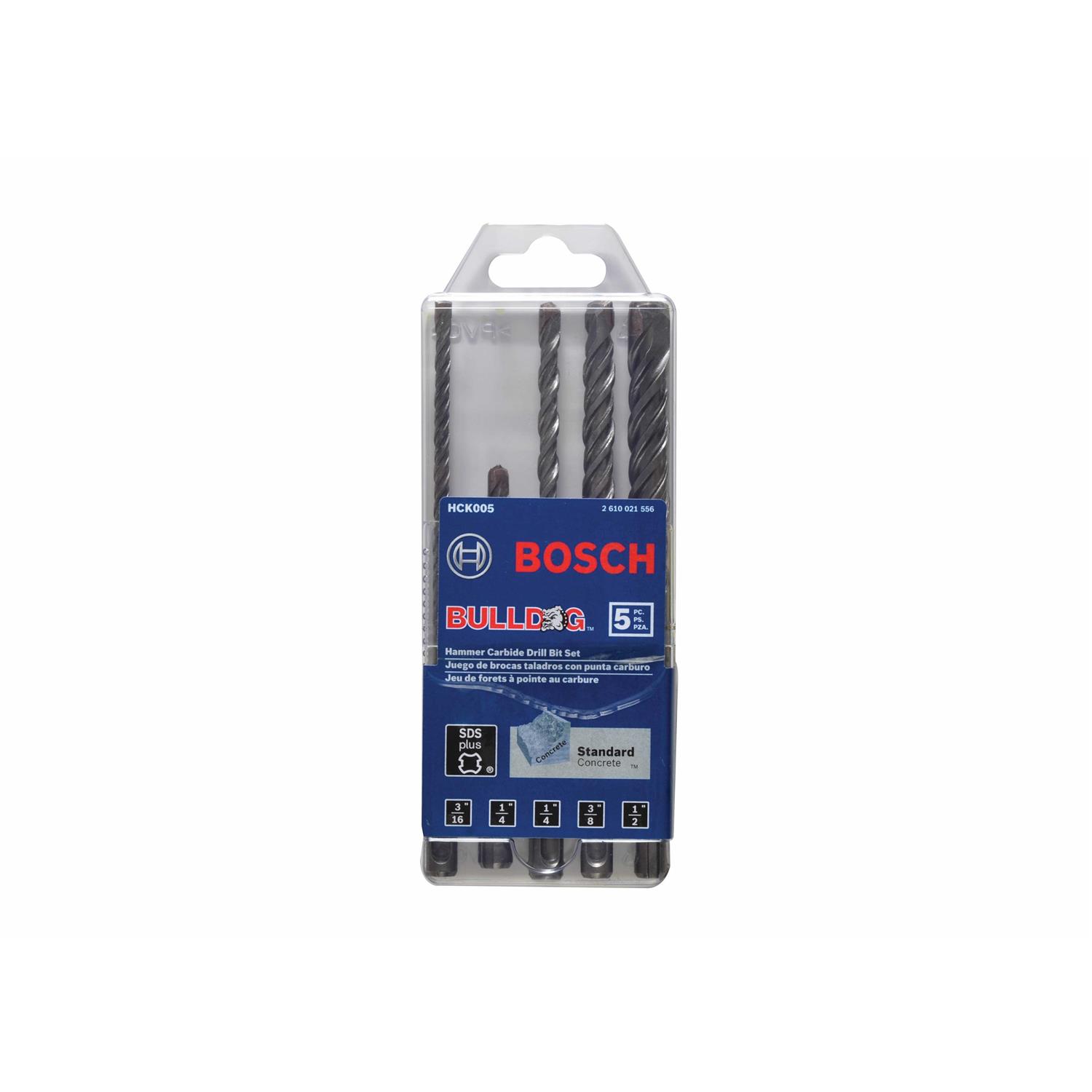 Bosch 5 pc SDS-plus Bulldog Rotary Hammer Bit Set HCK005 - Image 3