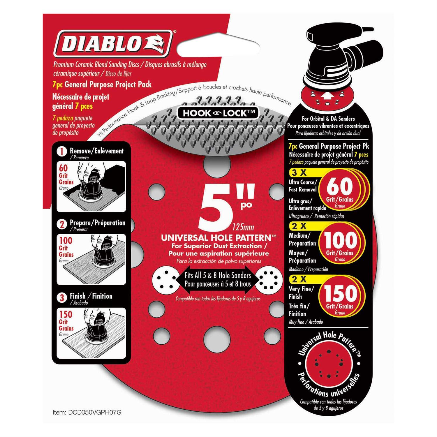 Diablo DCD050040H50G Hook & Lock Sanding Disc - Image 5