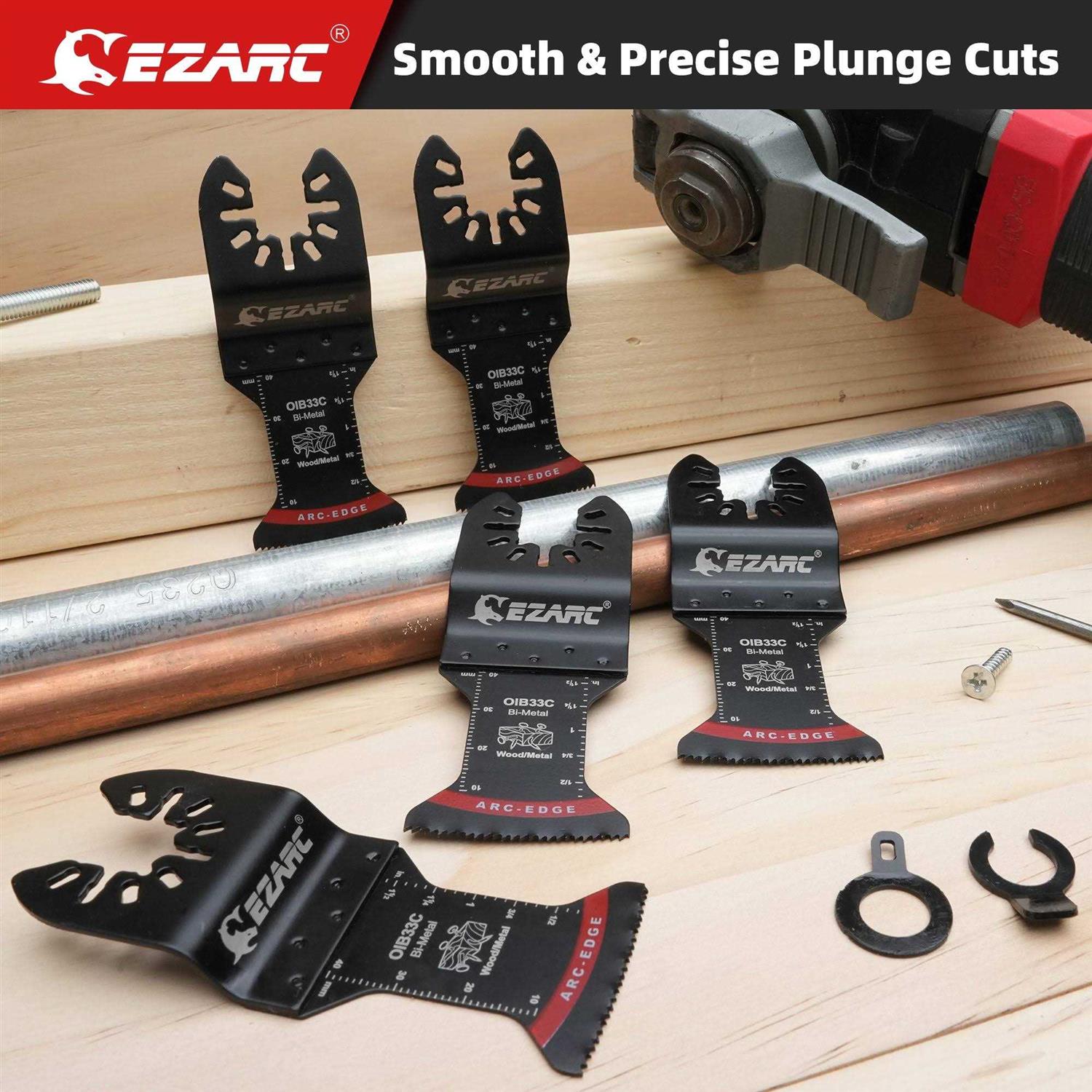 EZARC Tools 1-1/4 in. Arc Edge Bi-Mteal Oscillating Multitool Blades for General Purpose,OlB33C - Image 4