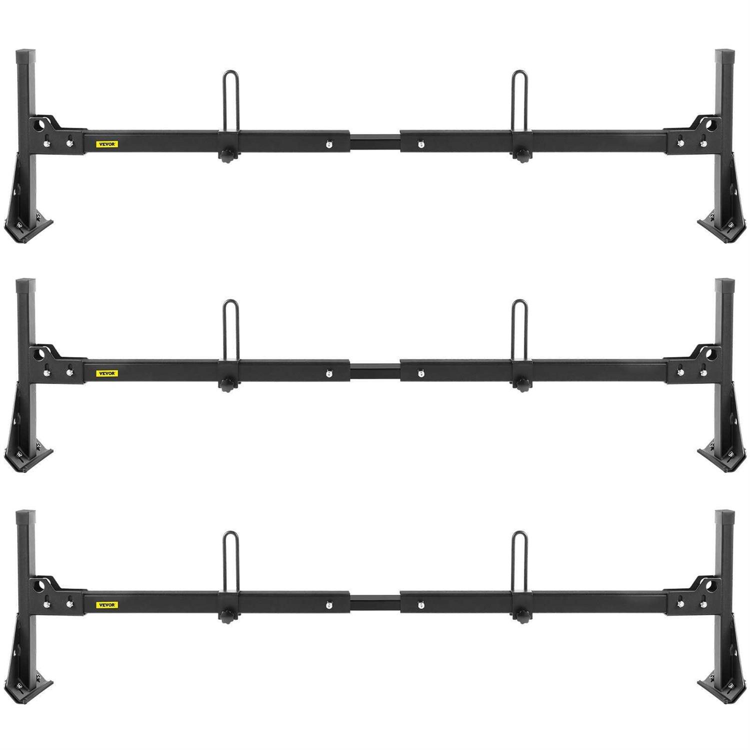 VEVOR Roof Ladder Rack Van Ladder Rack with Ladder Stoppers 3 Bars 661 Lbs Black HCTJHSECOTRIC1S4TV0 - Image 5