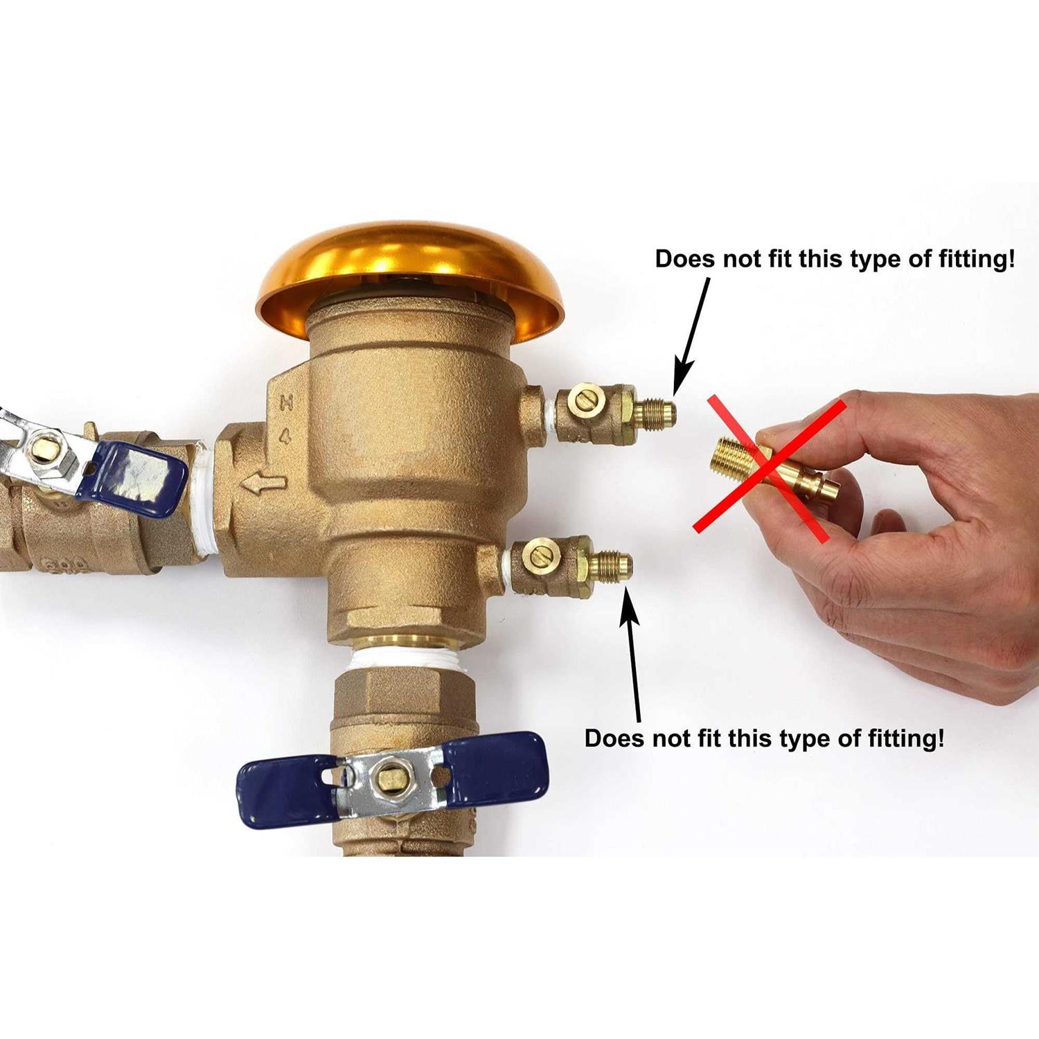 Industrial Style Plug to Male NPT Fittings Adapters to Winterize Blow out Backflow Preventer and Pressure Vacuum Breaker for Sprinkler - Image 2