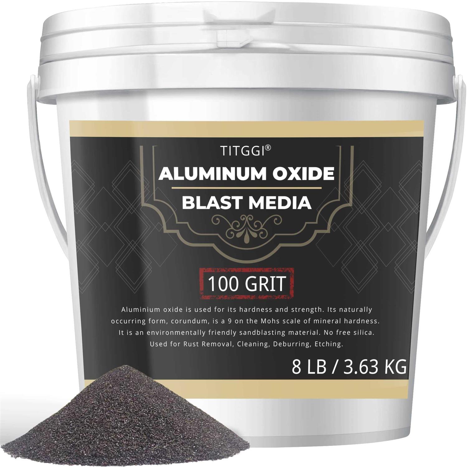 TITGGI Grit Aluminum Oxide Blast Media Premium Long-Lasting Sand Blasting Media