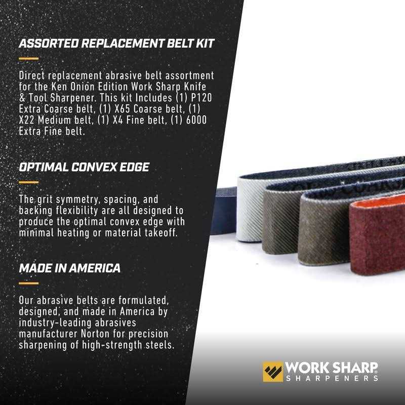 Work Sharp WSSAKO81113 Assorted Belt Kit Replacement for Ken Onion Edition - Image 4