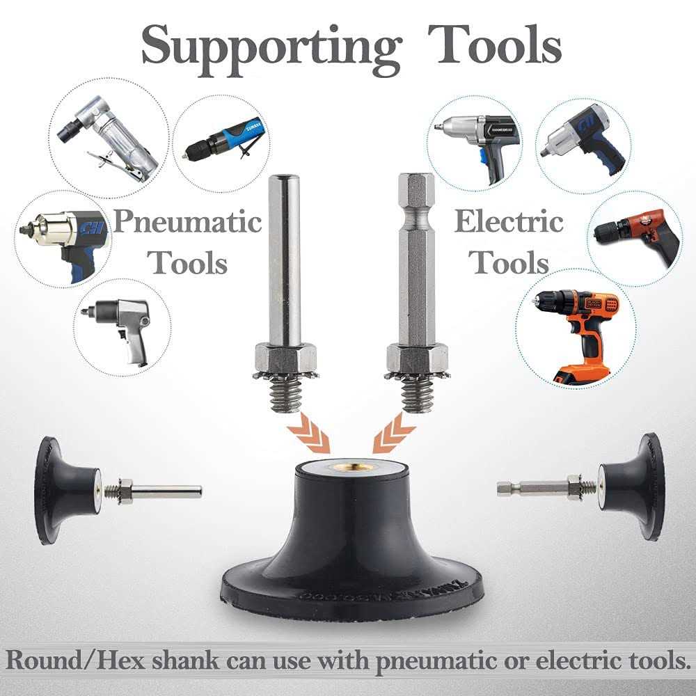 Tshya 270Pack 2inch Sanding Discs Pad Variety Kit for Drill Grinder Rotary Tools Die Grinder Accessories with 1/8&1/4 Shank Backer Plate - Image 3