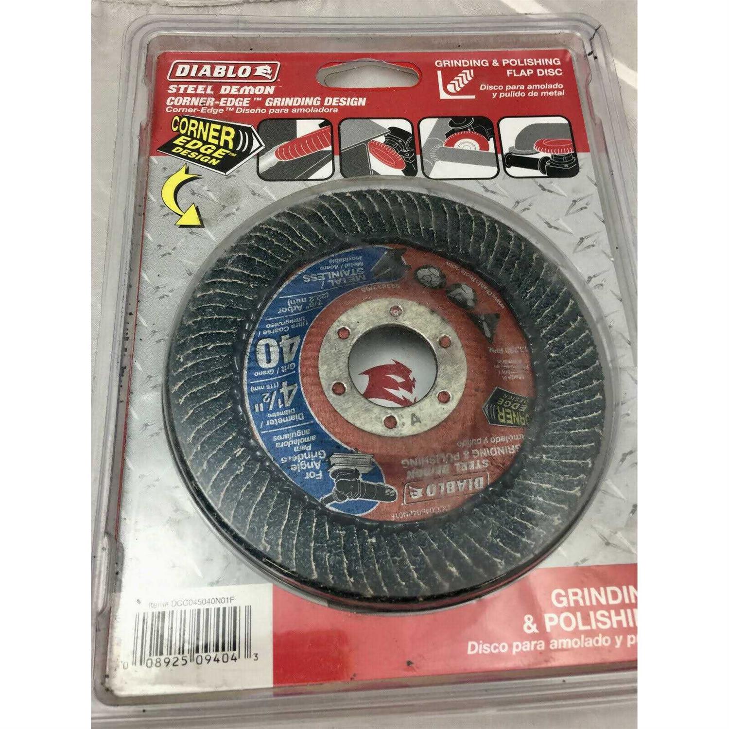 Diablo DCC045040N01F 4-1/2 in. Steel Demon Corner-Edge Flap Disc 40 Grit - Image 4