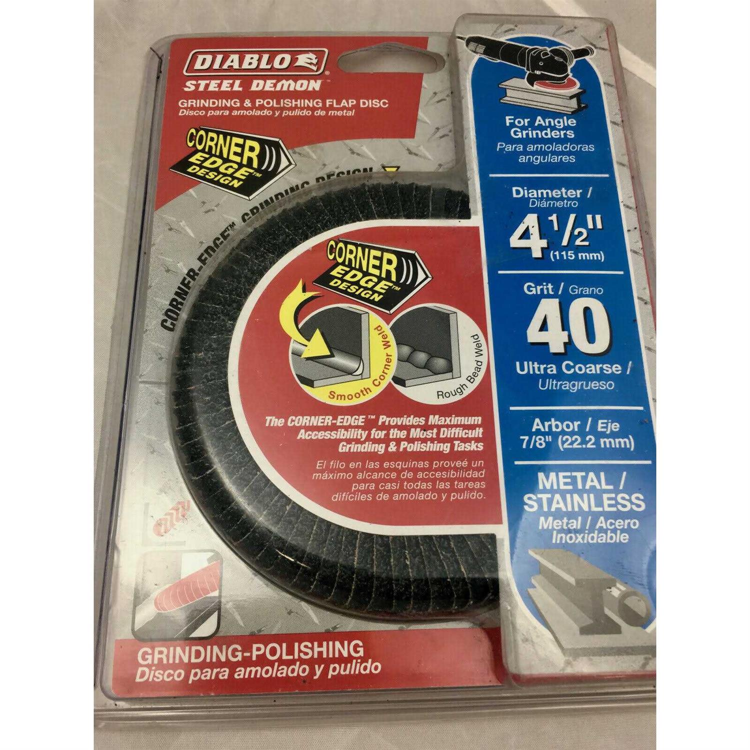 Diablo DCC045040N01F 4-1/2 in. Steel Demon Corner-Edge Flap Disc 40 Grit - Image 5