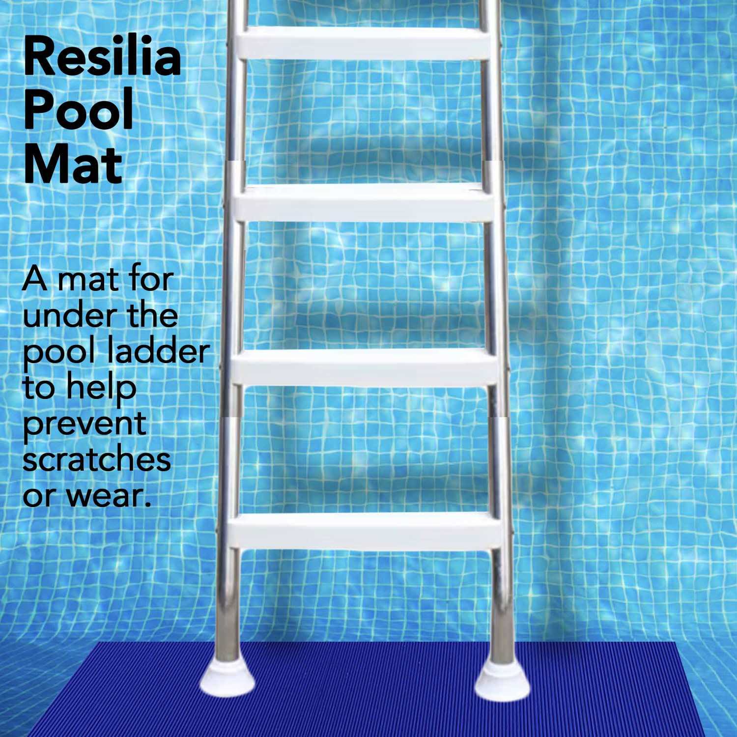 Resilia Stay-Put Swimming Pool Ladder Mat Non-slip Wide Ribbed - Image 4