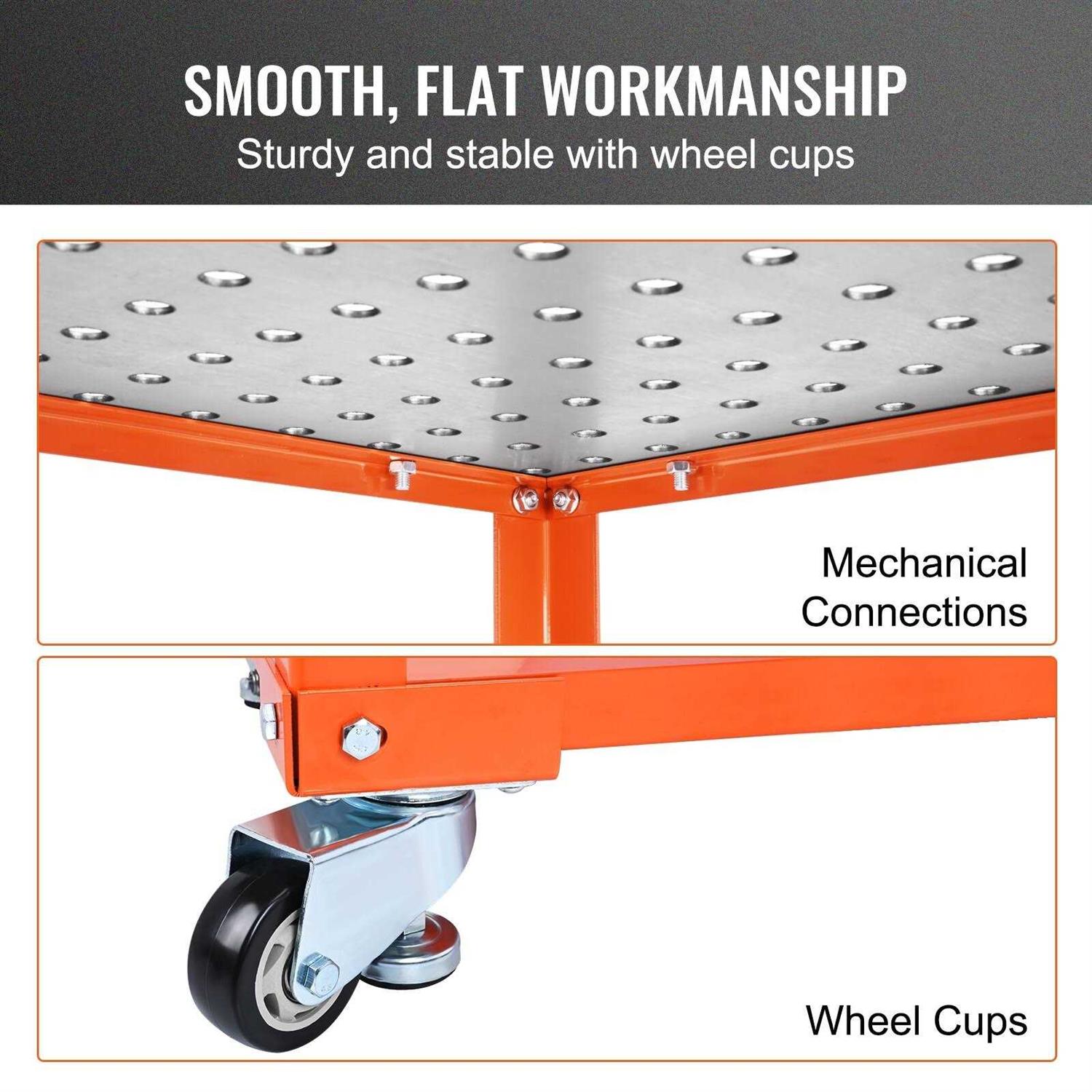 VEVOR Welding Table 30x20 400lbs Load Capacity Steel Welding Workbench Table on Wheels - Image 4
