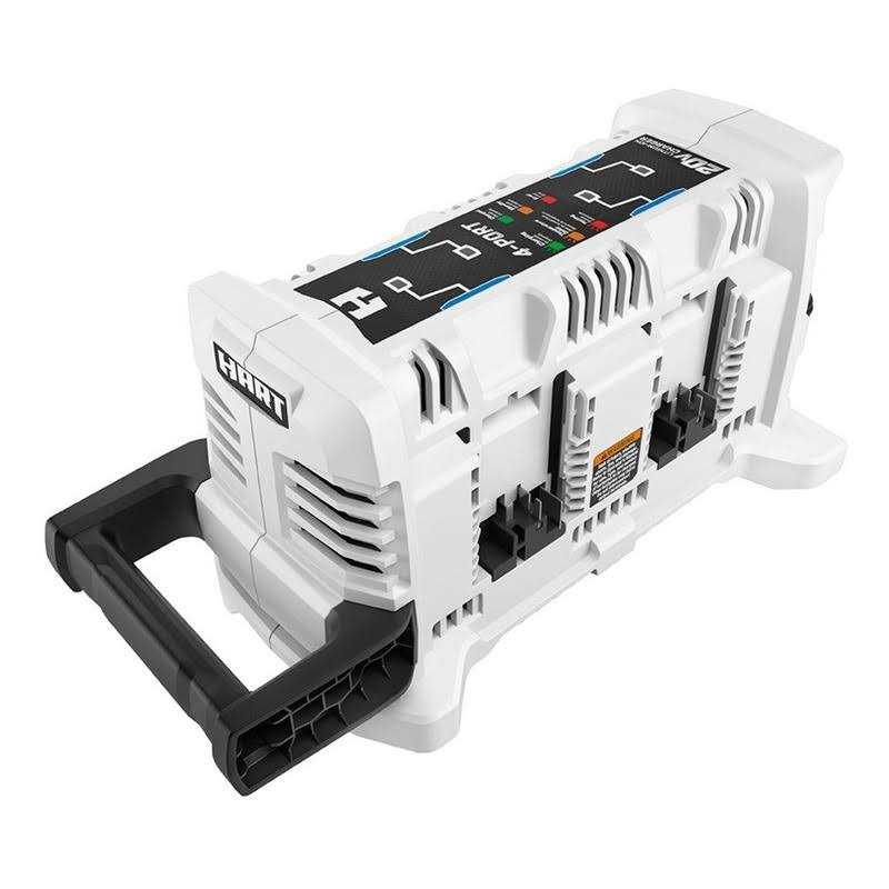Hart 20-Volt Lithium-Ion 4-Port Fast Charger