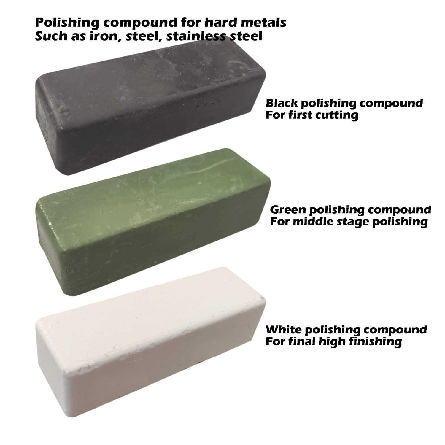 PR PURUI PURUI 100g Polishing Buffing Compound Kit 6PC-Kit Includes:Black Emery,General Green,White,Brown Tripoli,All Purpose Blue - Image 4
