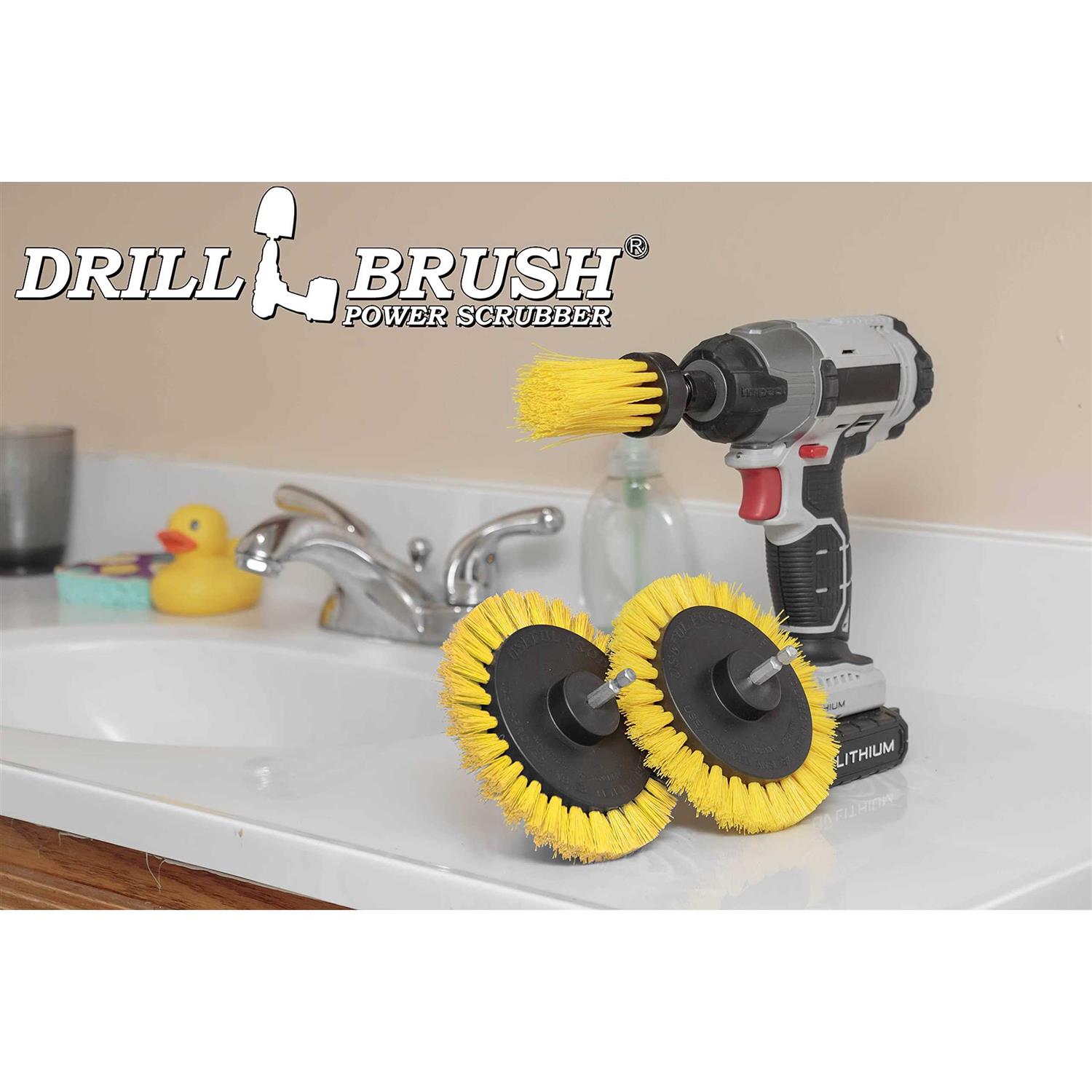 Drillbrush Tile & Grout Cleaning Drill Brush Set Shower Floor Scrub Brush for Drill - Image 3
