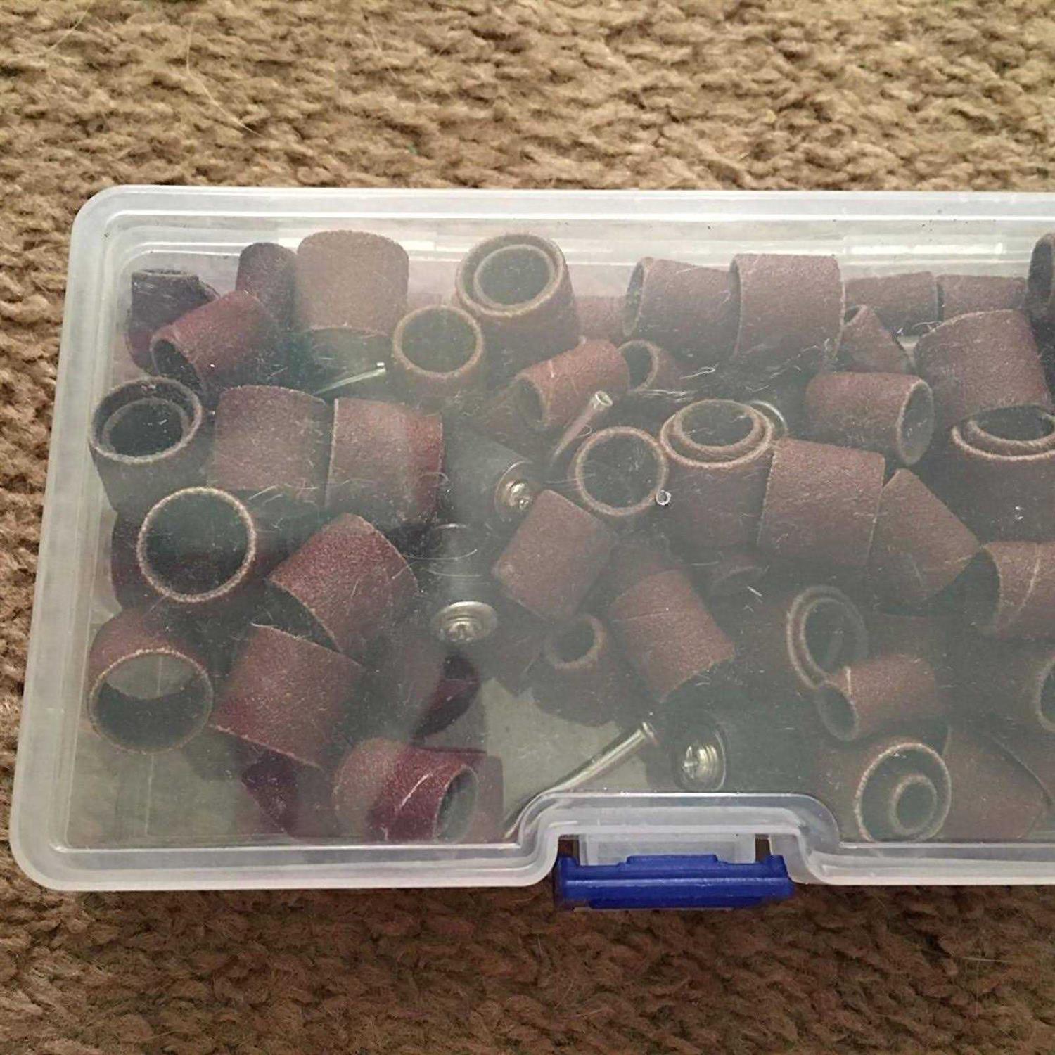 Austor 132 Pieces Sanding Drum Set with Free Box Including 120 Pieces Drum Sander Sanding Sleeves and 12 Pieces Drum Mandrels for Dremel Rotary Tool - Image 5