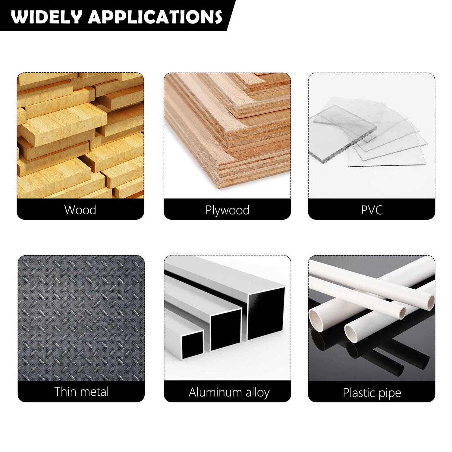 dashap Bi-Metal Hole Saw Kit Carbide Hole Saw Set for Thin Metal and Wood - Image 3