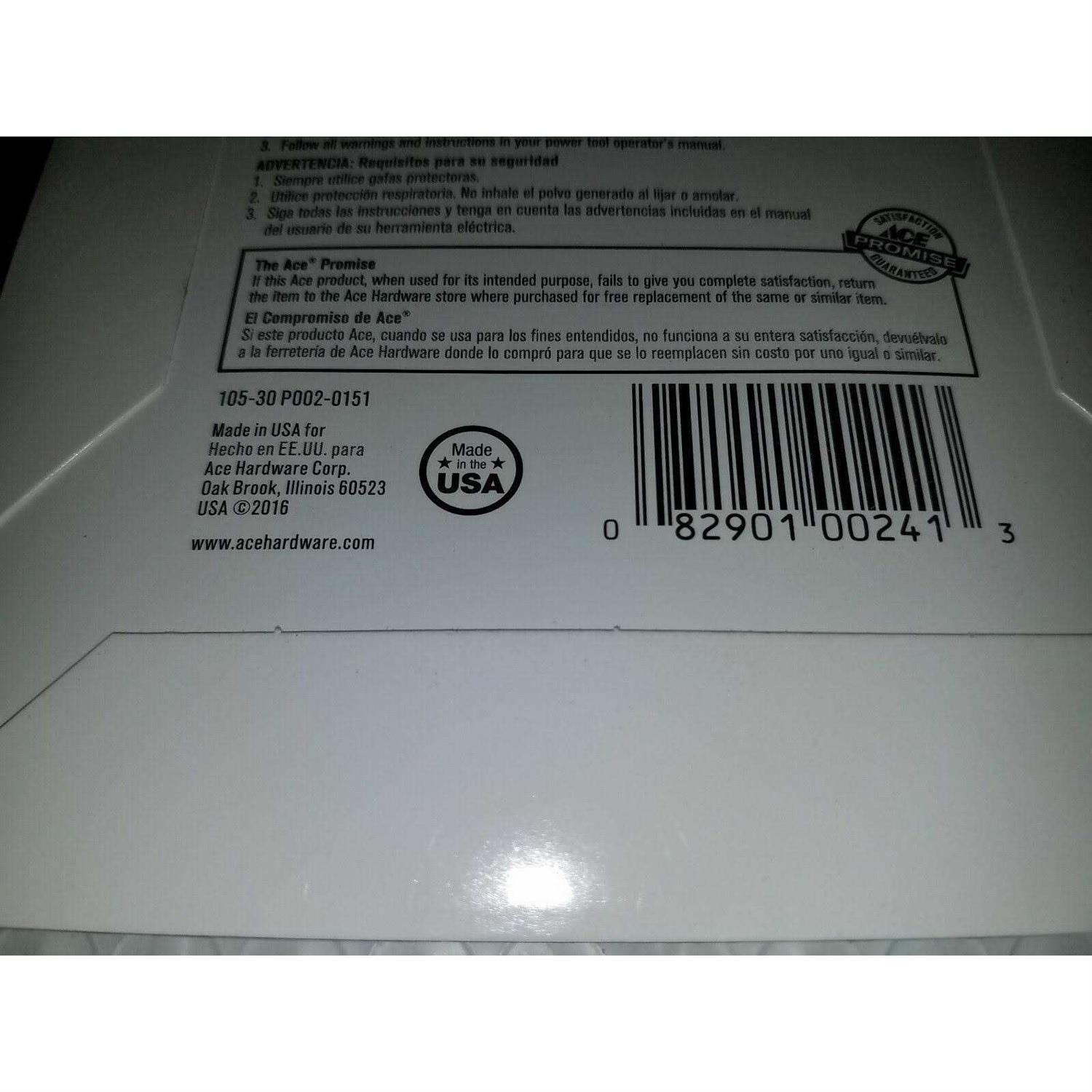 Ace Hook and Loop Sanding Disc Grit 8 Hole 5 Pk - Image 5