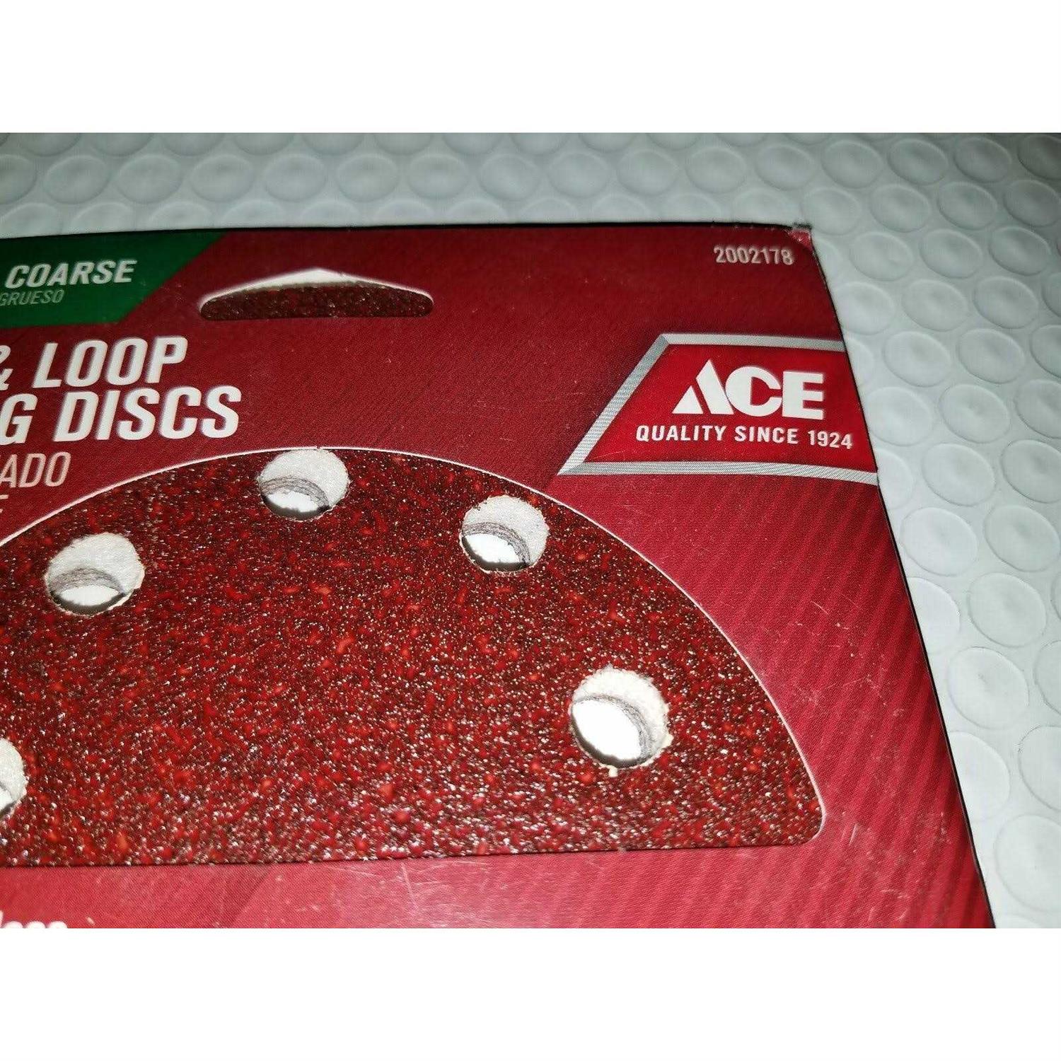 Ace Hook and Loop Sanding Disc Grit 8 Hole 5 Pk - Image 3