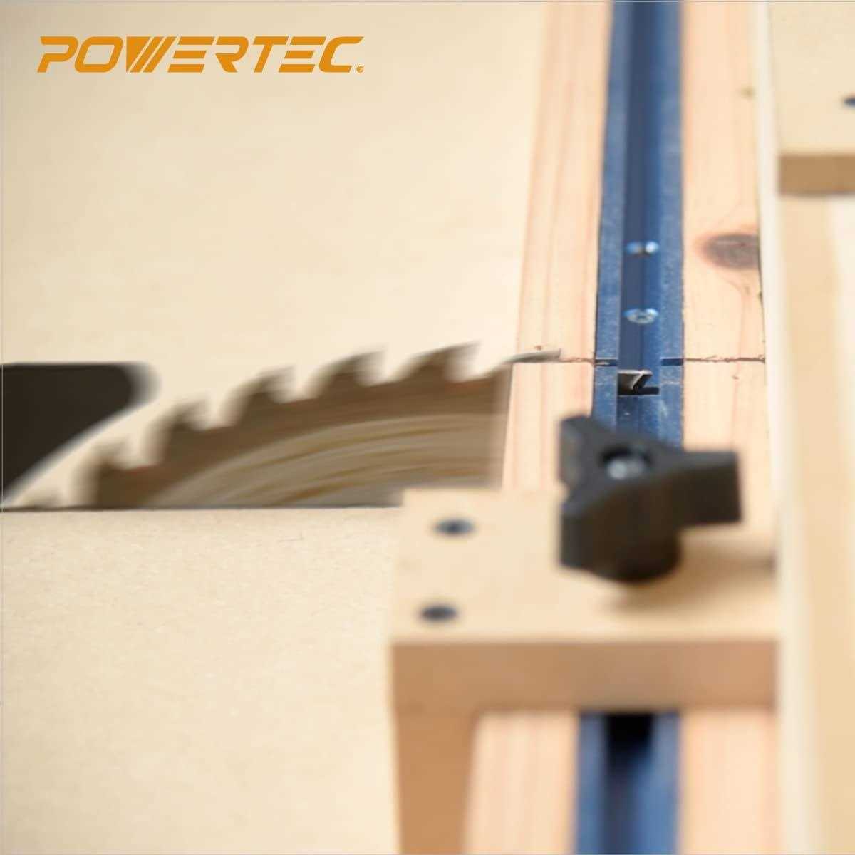 Powertec 71673 Table Saw Sled Kit w/T-Tracks Miter Bars Knob Bolt and Screws Set - Image 4