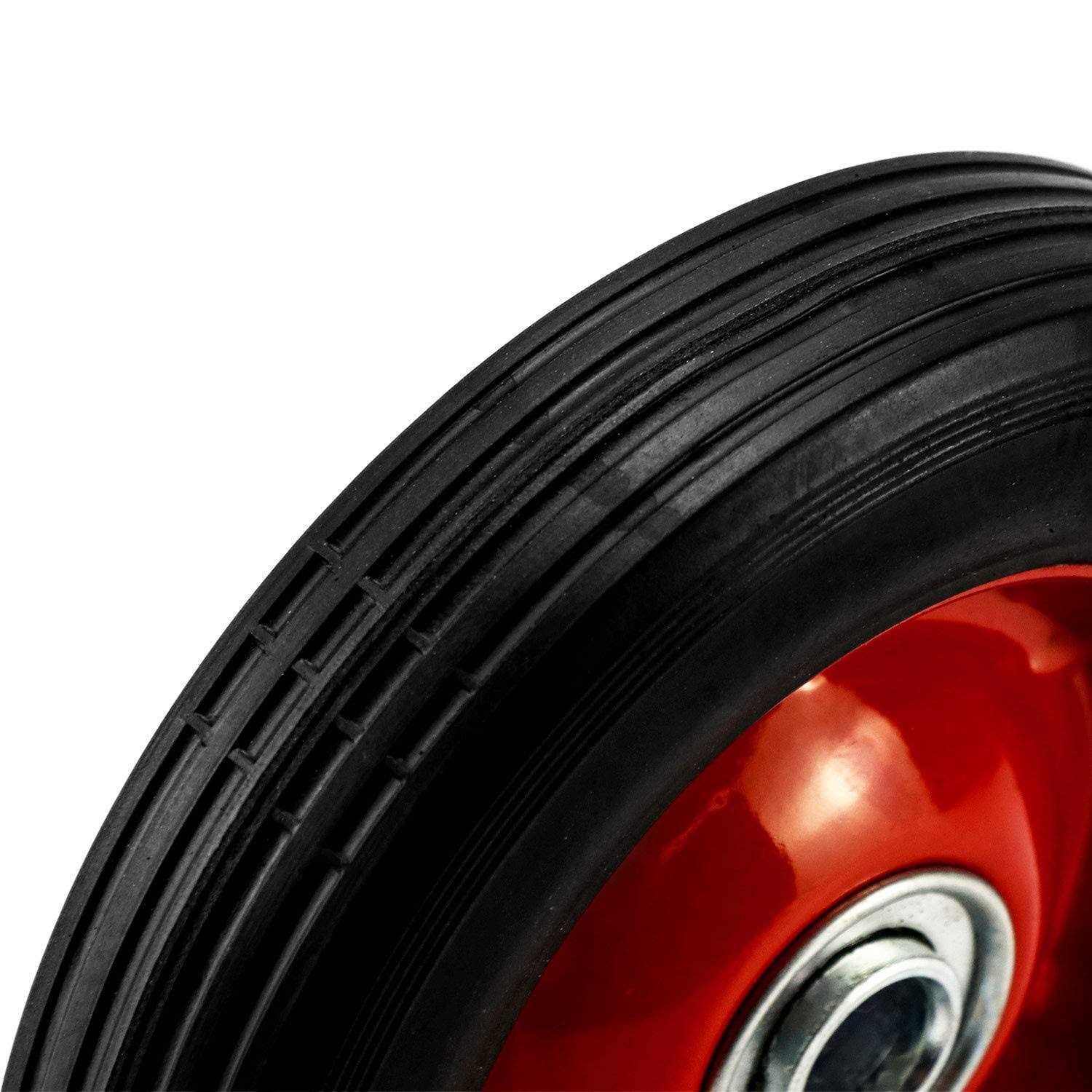 Qwork 2 Pack 6 x 1.5 Axle Premium Rubber Wheel with Ball Bearing - Image 4