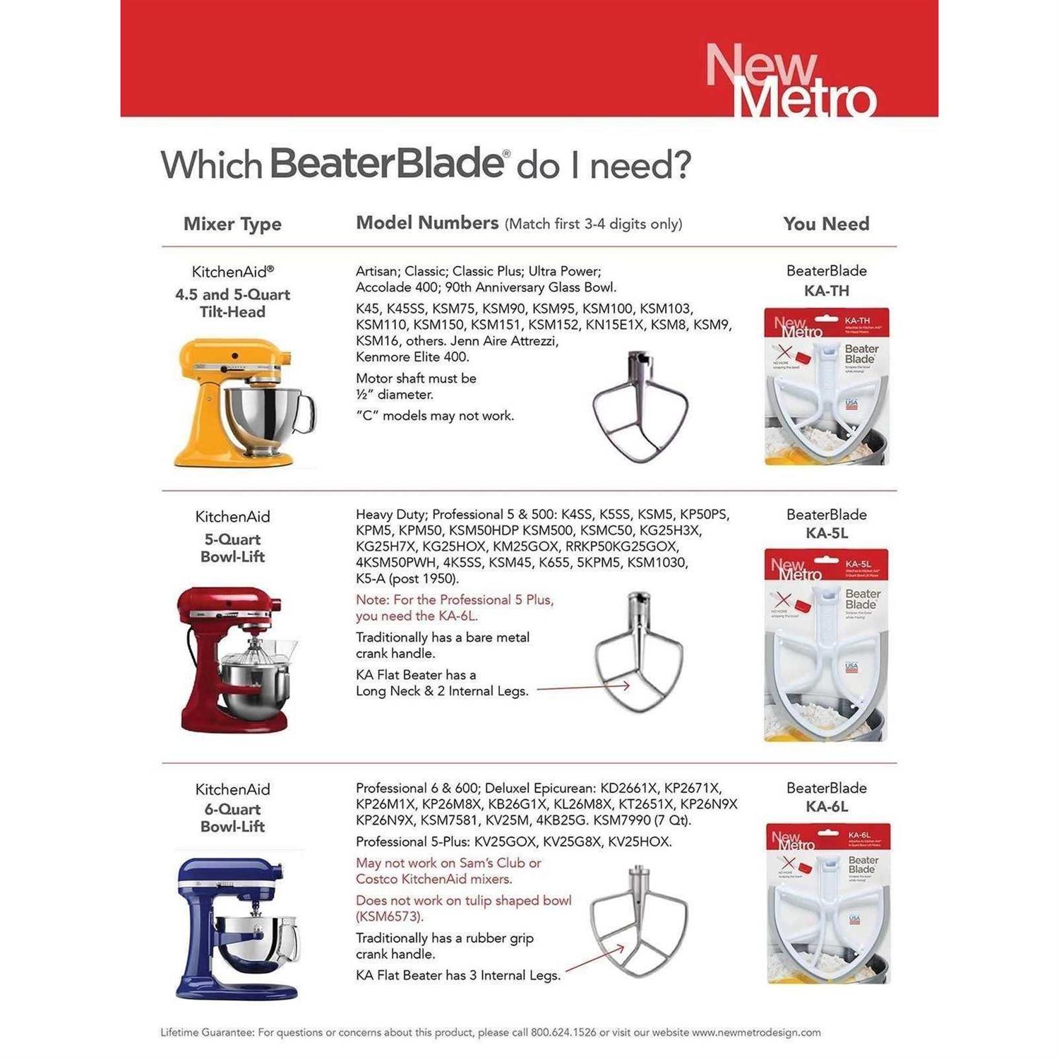 Beaterblade for 6-Quart KitchenAid Bowl-Lift Mixers - Image 4