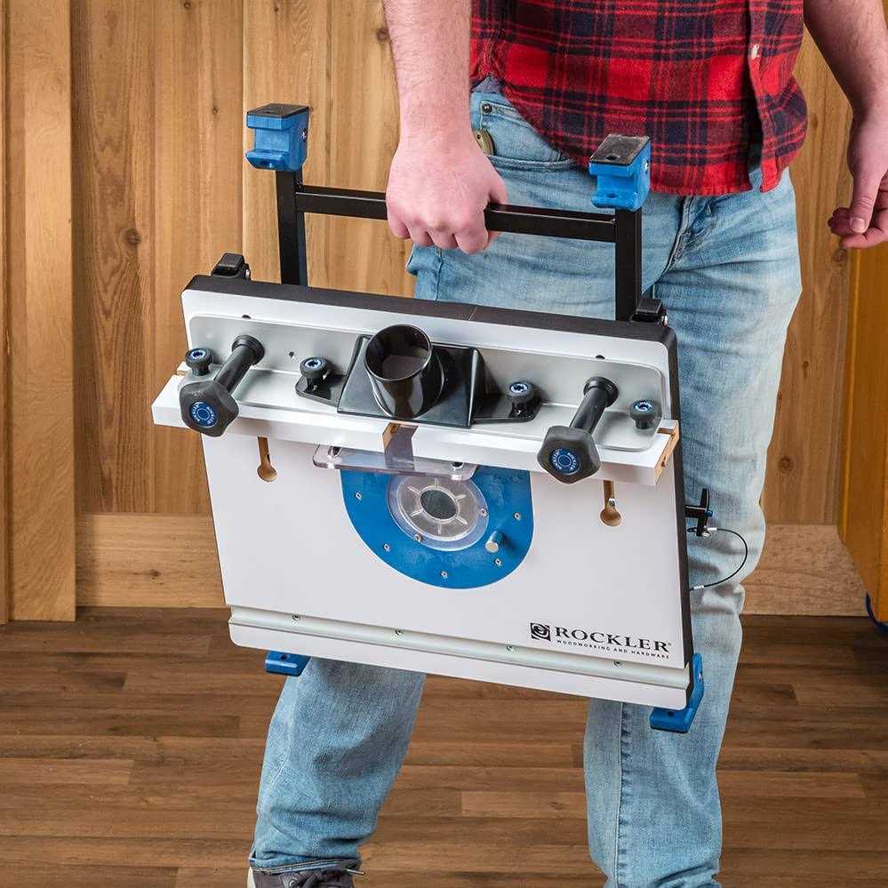 Rockler Convertible Benchtop Router Table – Convertible Routers for Woodworking Fits Most Routers – Unique Base Design Router Table – Benchtop Wood - Image 4