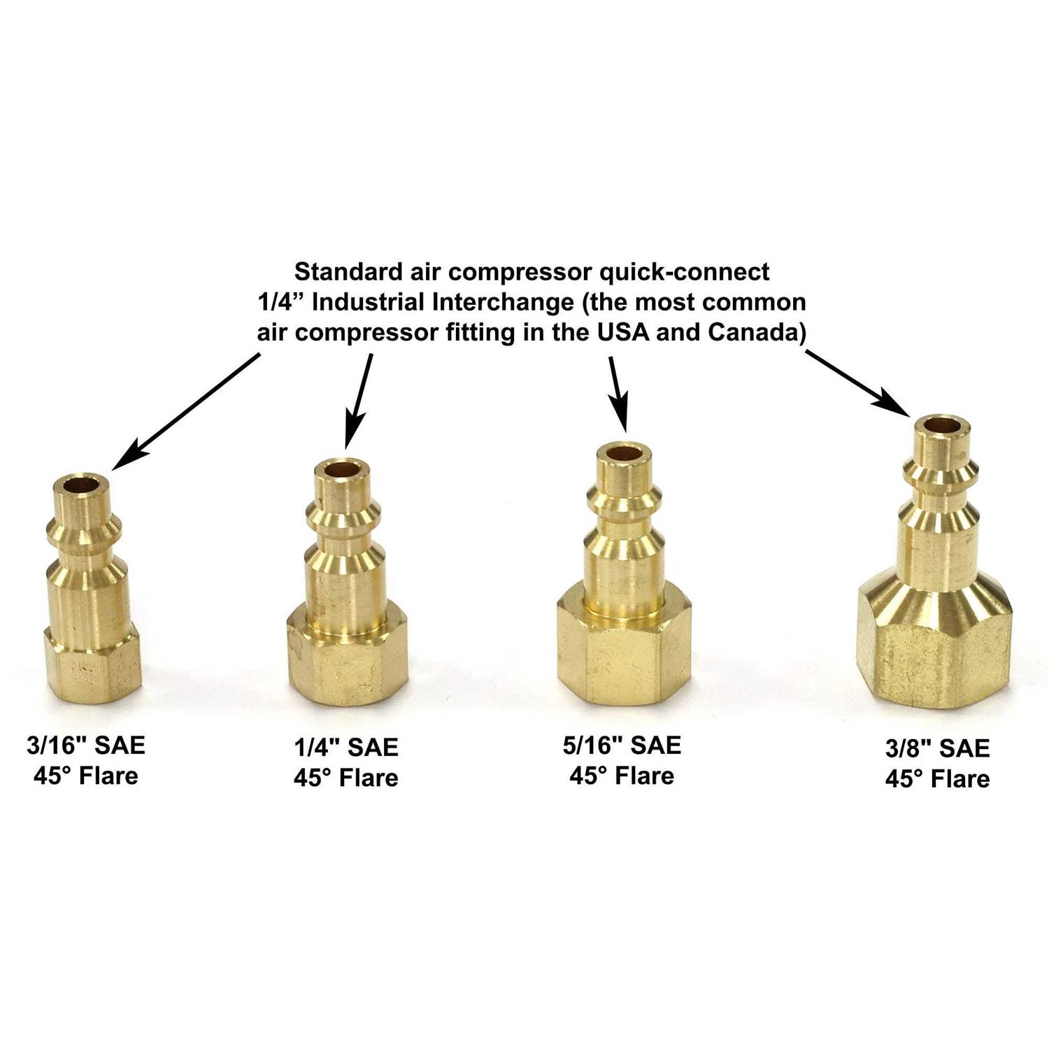 Industrial Style Plug to Female SAE 45-degree Flare Fittings - Image 2