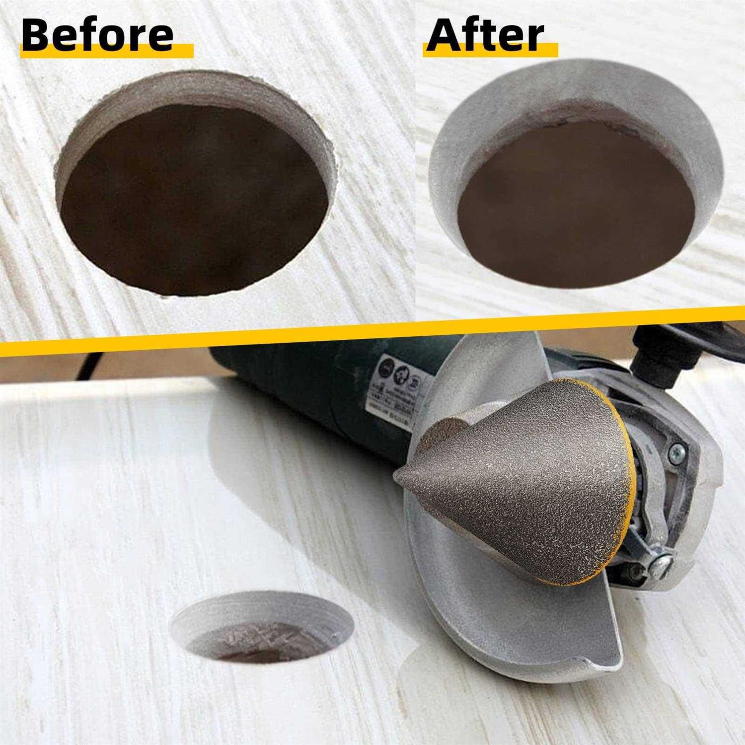 Tollesonne Diamond Beveling Chamfer Bits Diamond Countersink Drill Bit For Existing Holes Enlarging Shaping Trimming In Tile Marble Glass G - Image 5