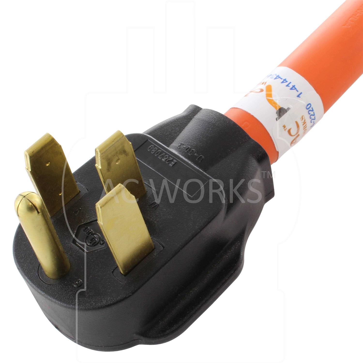 AC WORKS 1.5ft 50A RV/Range/ Generator 14-50 Plug to 6-50R Welder - Image 3