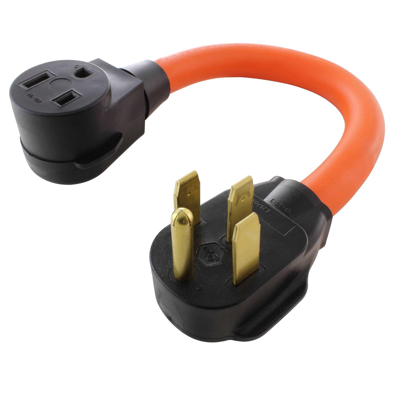 AC WORKS 1.5ft 50A RV/Range/ Generator 14-50 Plug to 6-50R Welder - Image 5