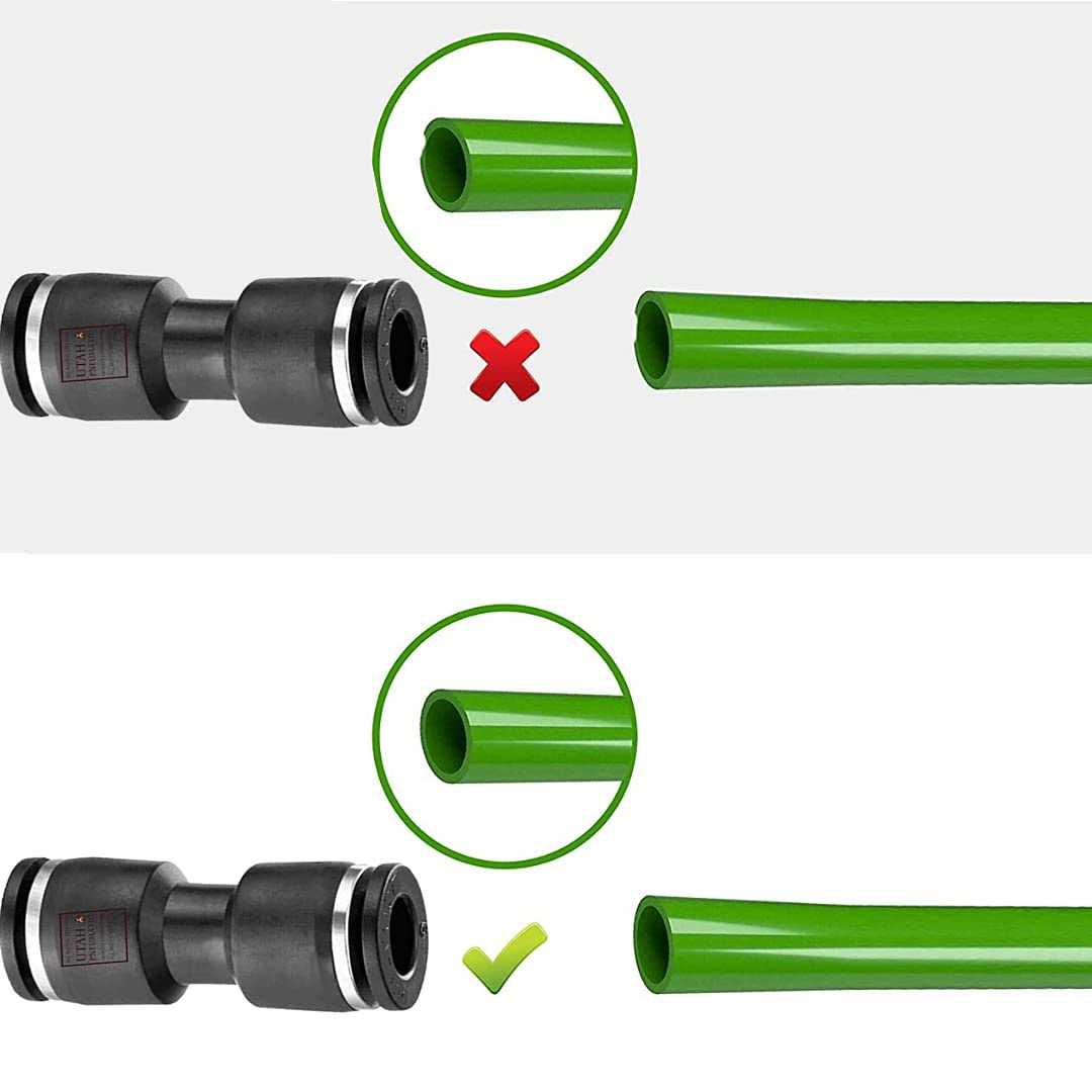 Utah Pneumatic Straight 1/4 Push To Connect Fittings Air Line Union Push Air Fitting Quick Connect Fittings 1/4 Push To Connect Fittings Air Tube - Image 4
