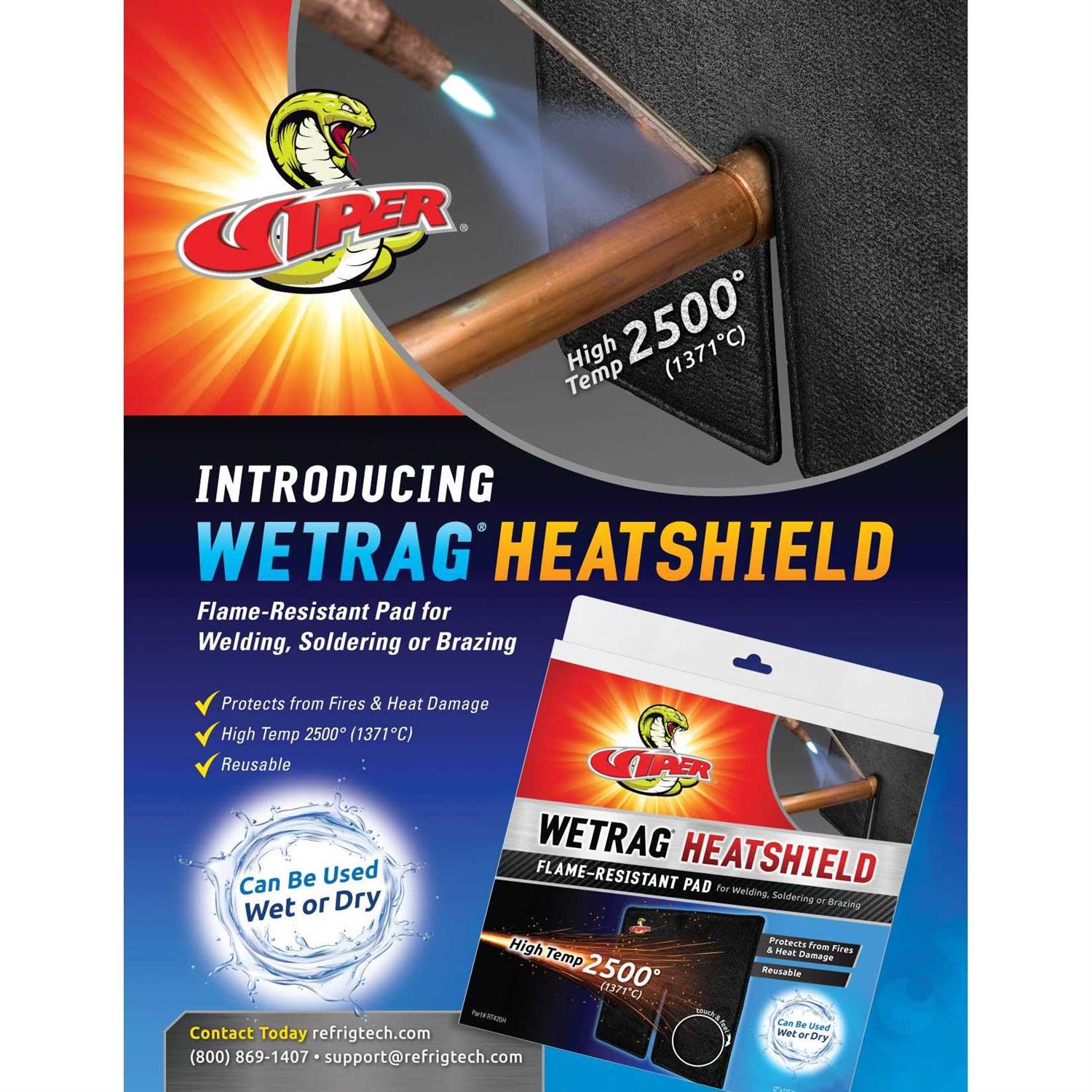 Refrigeration Technologies Viper WetRag Heatshield Flame Resistant Pad - Image 5