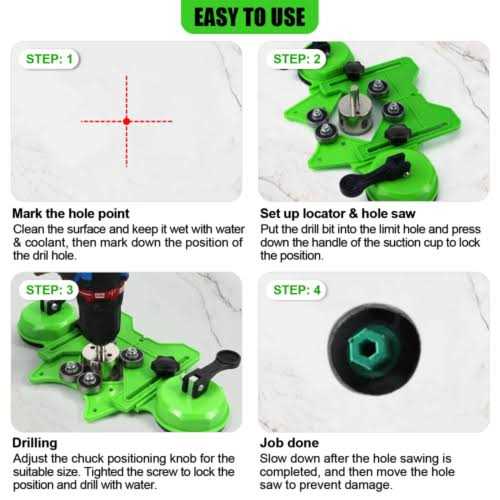 Diamond Hole Saw Kit 17PCS Tile Drill Bits Sets with Double Suction Cu - Image 3