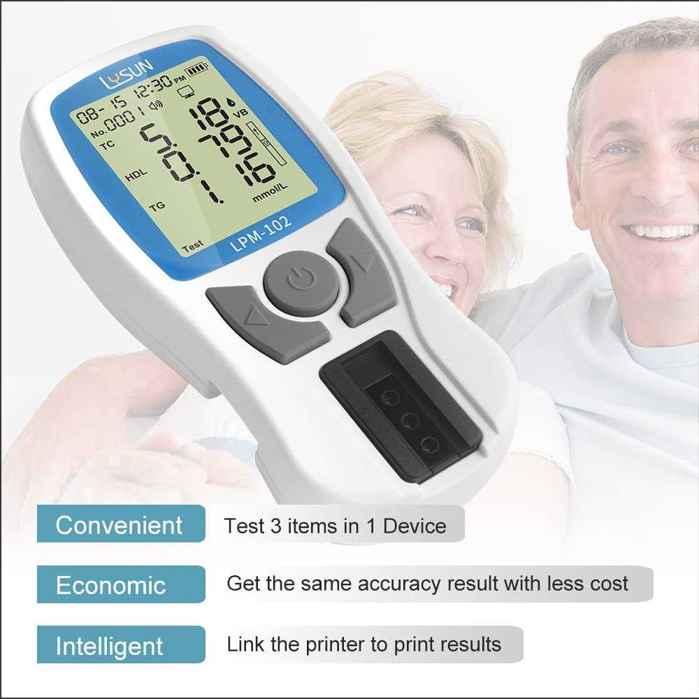 Komwell Multifunction Lipid Monitor Meter kit Test Hdl Triglycerides Cholesterol Test Meter - Image 2
