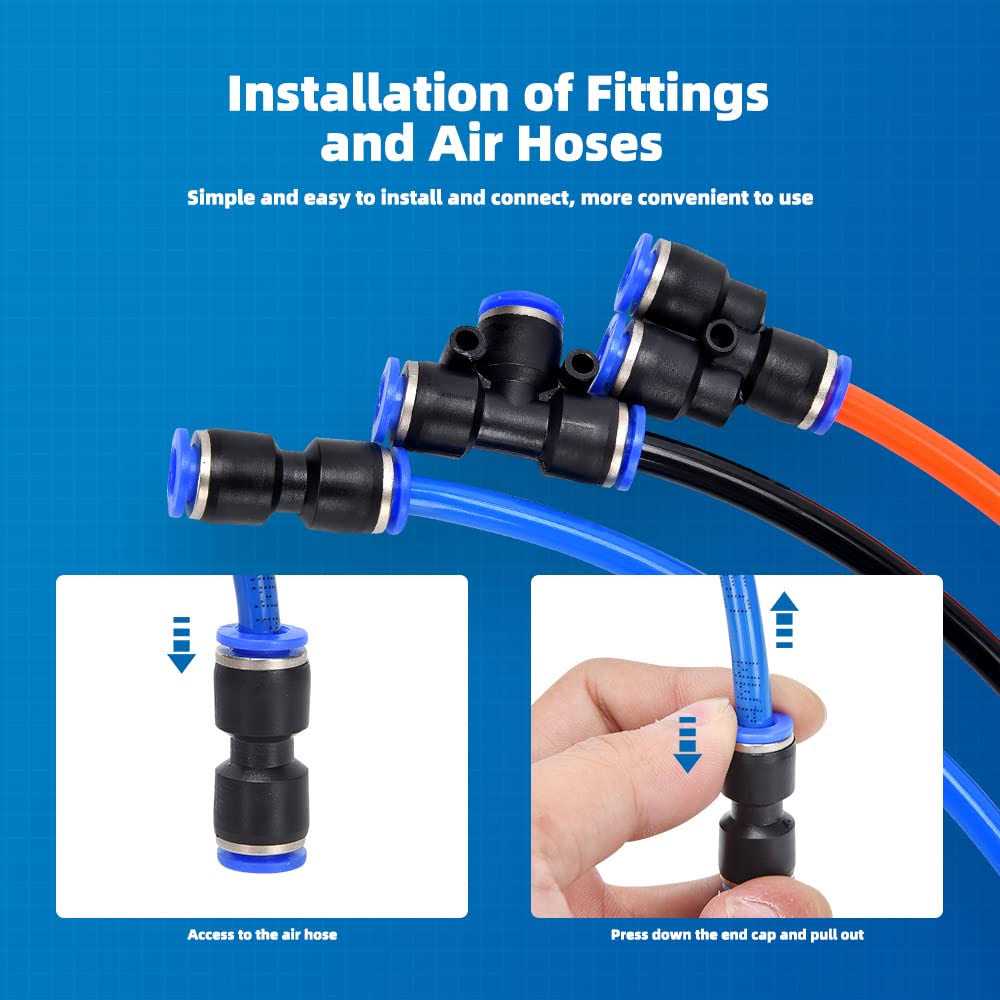 CGELE 60Pcs Quick Connect Air Hose Fittings 5/32 1/4 5/16 3/8 1/2 Inch - Image 3