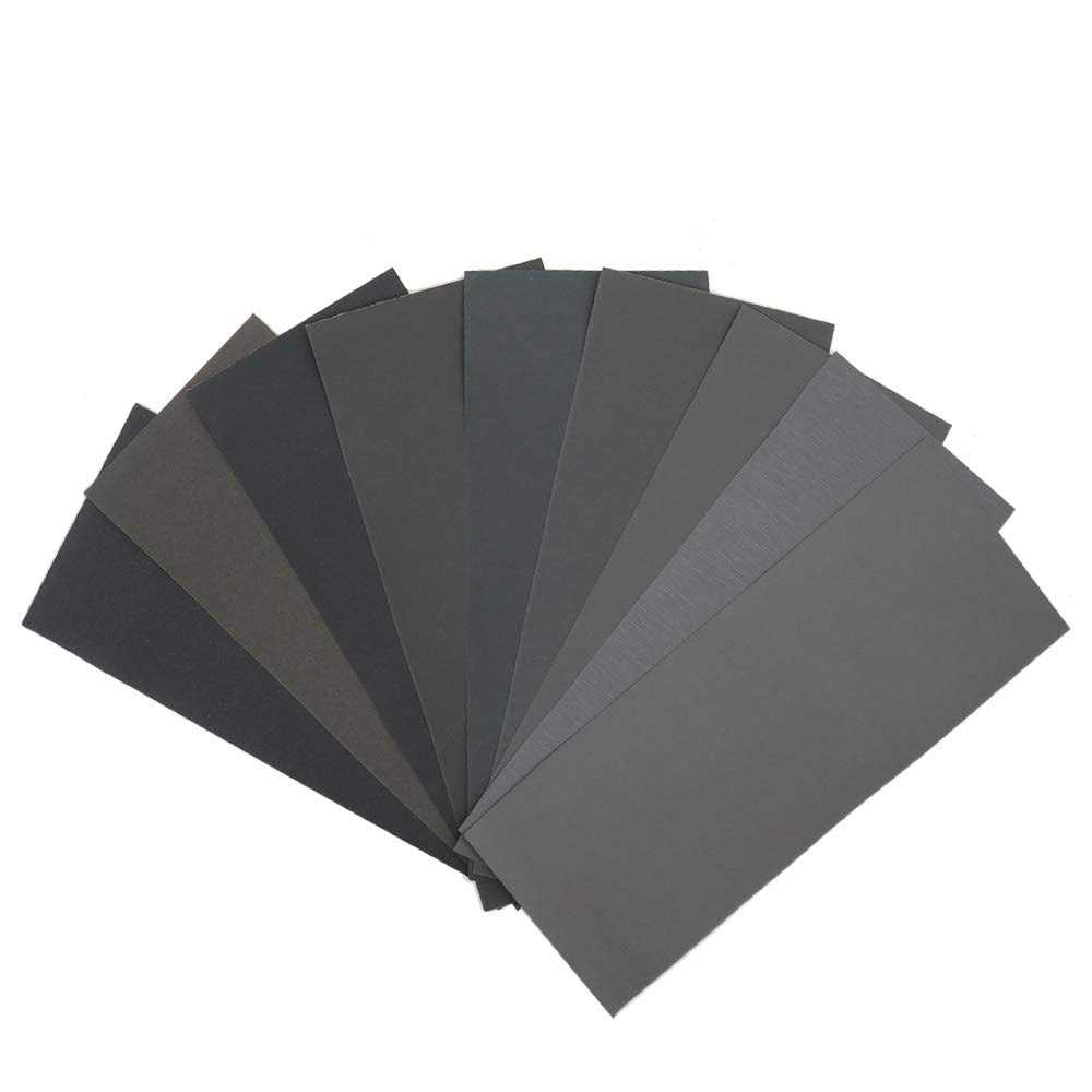 BAISDY 45Pcs Wet Dry Sandpaper 400/600/ 800/1000/ 1200/1500/ 2000/2500/ 3000 Grit Assorted Sanding Sheets for Automotive Polishing - Image 5