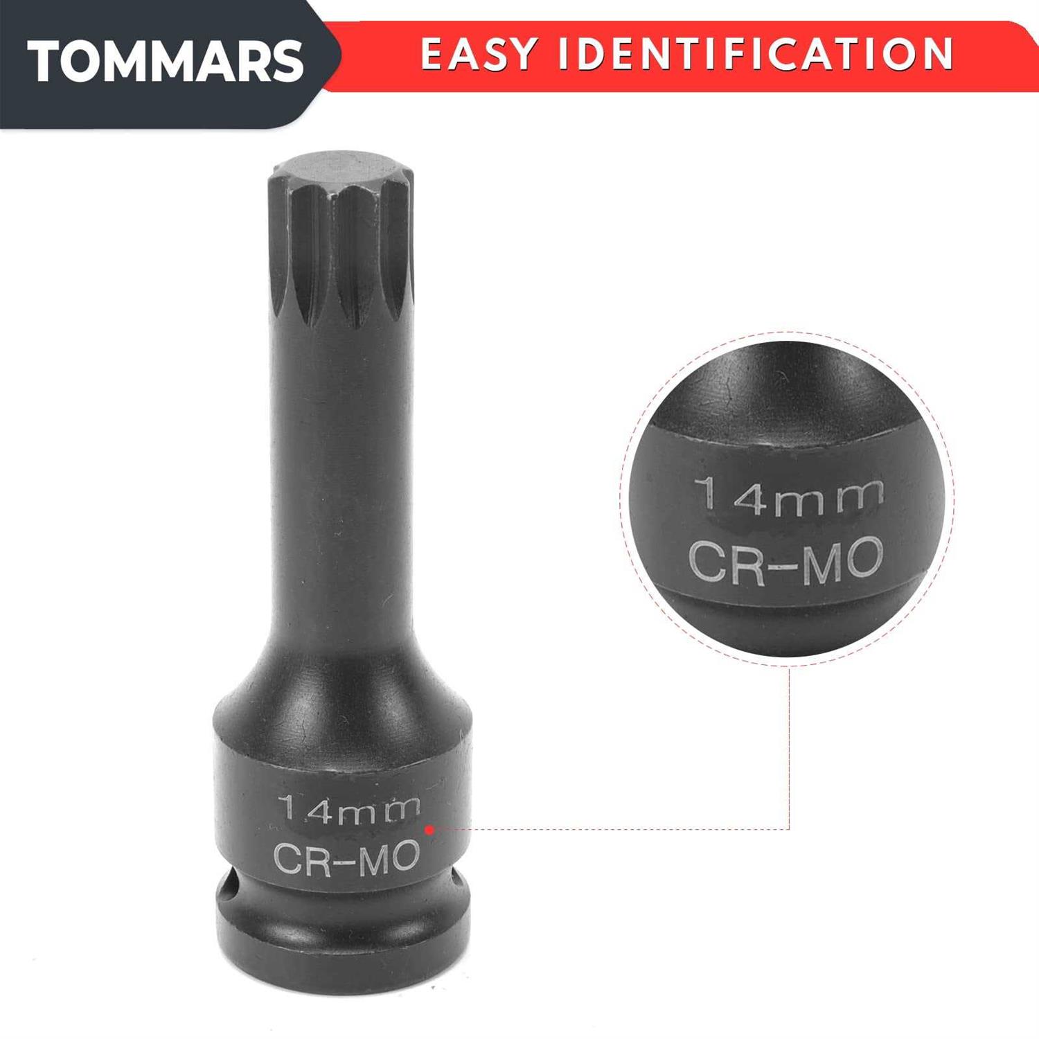 Tommars 12 Pc Impact Brake Caliper Special Socket Set Compatible with Audi/vw/porsche/benz/ford/bmw - Image 3
