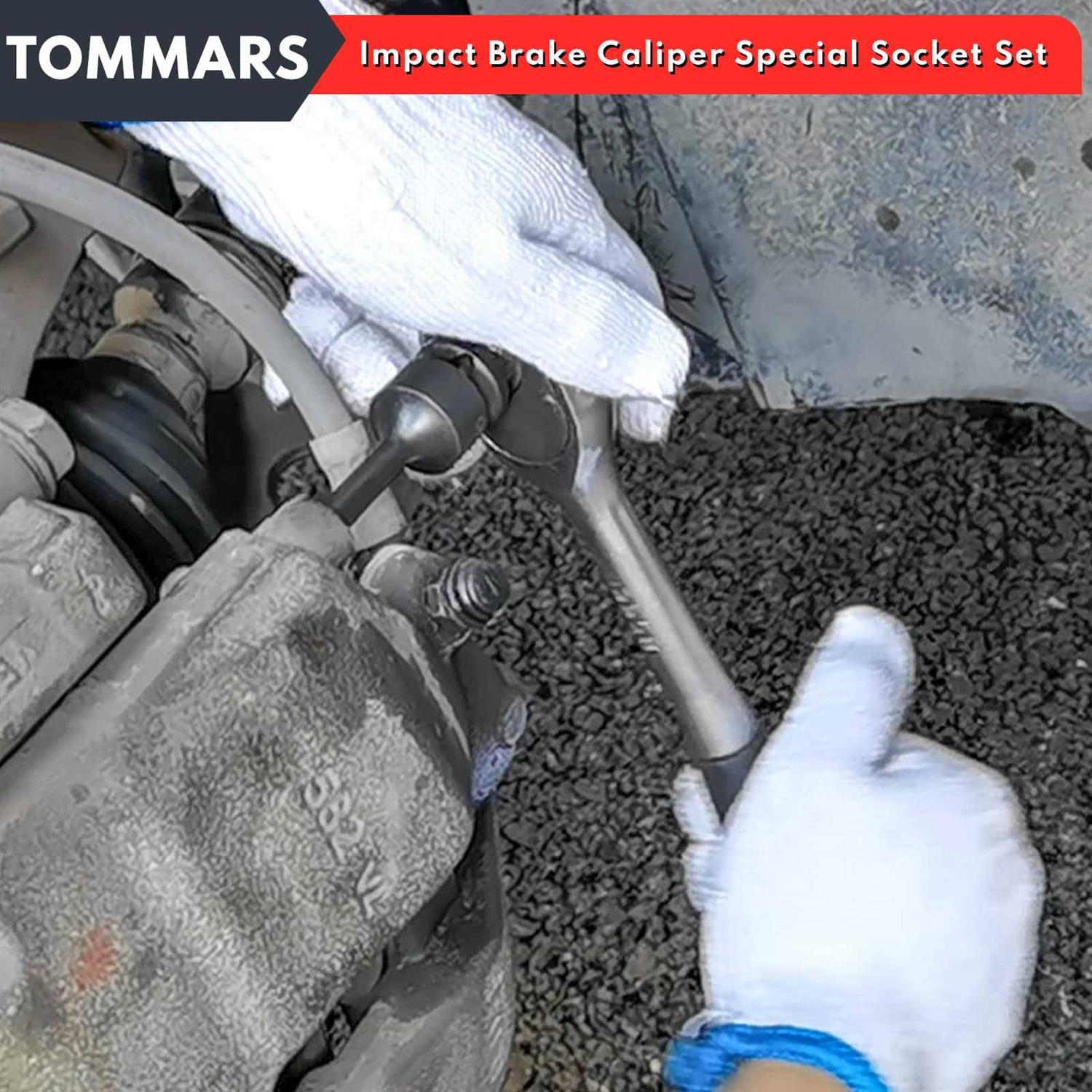 Tommars 12 Pc Impact Brake Caliper Special Socket Set Compatible with Audi/vw/porsche/benz/ford/bmw - Image 5