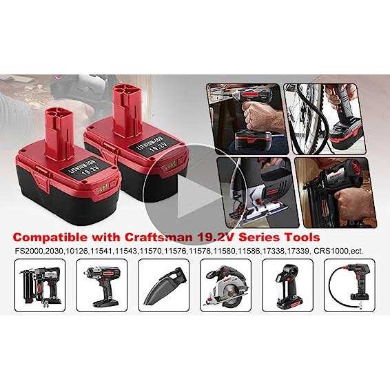 Direct factory 2pack 5.0ah c3 lithium compatible with Craftsman 19.2 volt Battery + Battery charger for xcp 130279005 - Image 5