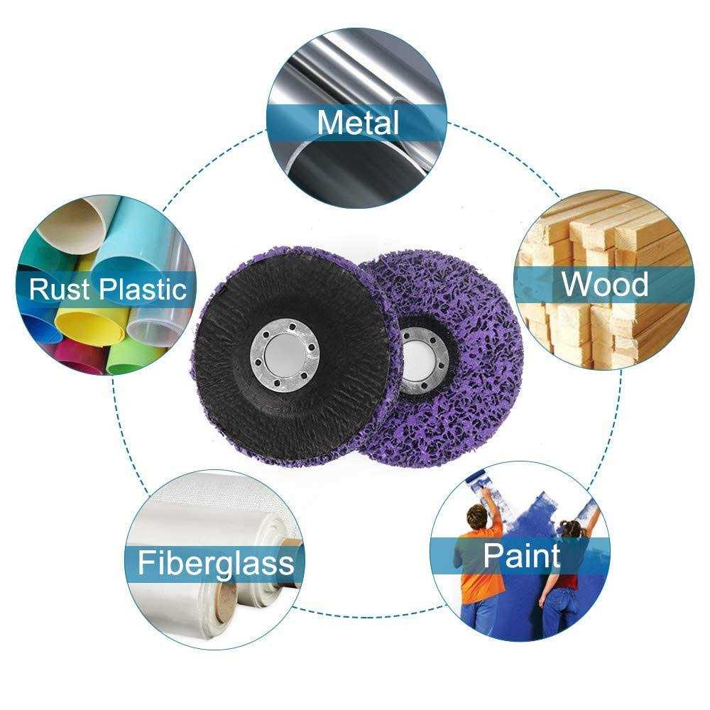 5 Pack 4-1/2 x 7/8 Easy Poly Strip Discs Wheel Replacement Disc Clean & Remove Paint, Rust and Oxidation - Image 3
